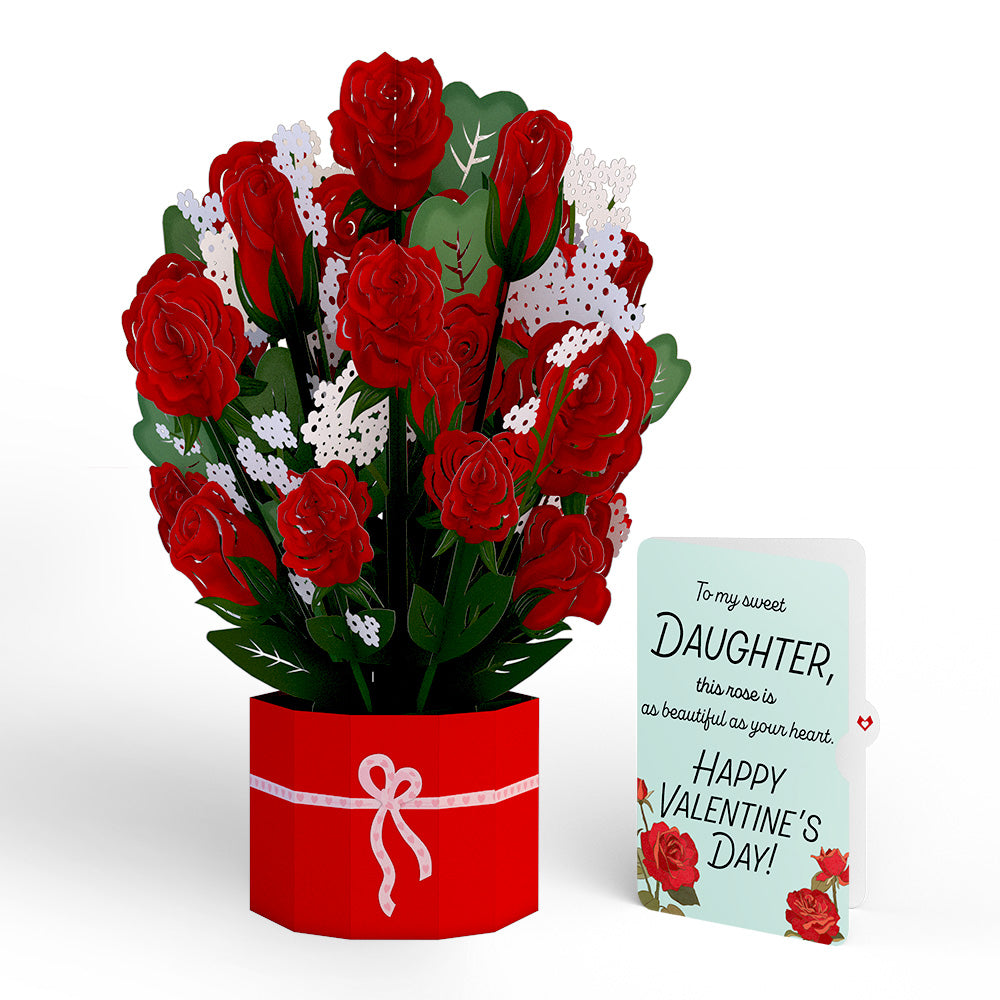 Red Rose Valentine Grand Bouquet and Sentiment Set for Daughter、mySite、solidvoid