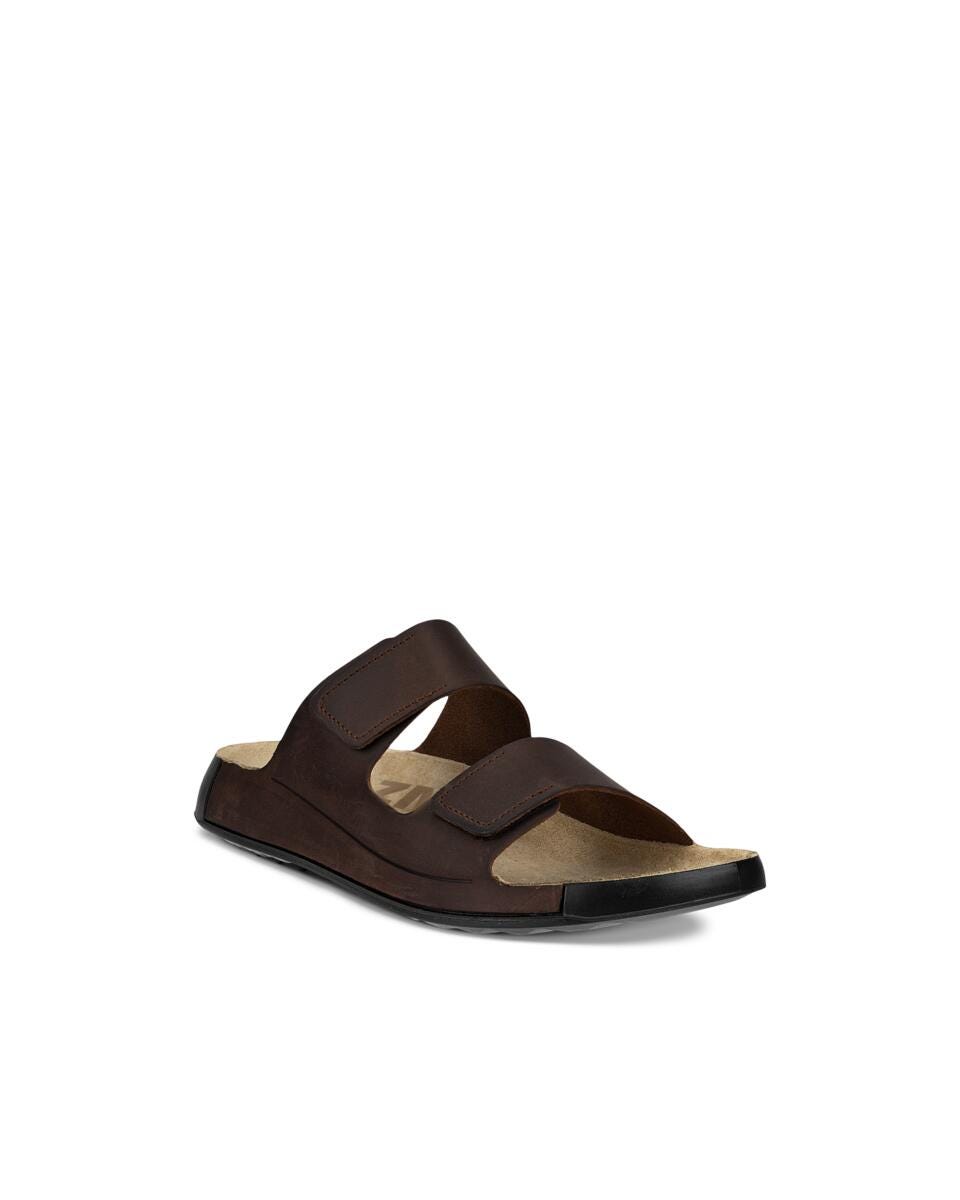  Ecco Men's Cozmo 2-Strap Sandal - Potting Soil、mySite、preschool7hills
