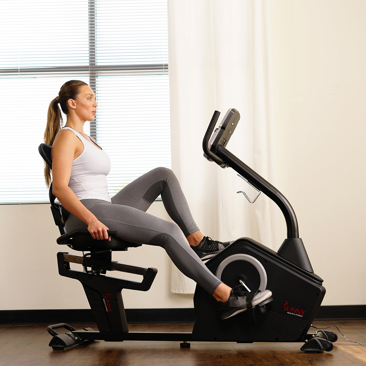  Stationary Recumbent Bike w/ Programmable Display, 16 Level Magnetic Resistance & Device Holder、mySite、ghnorth