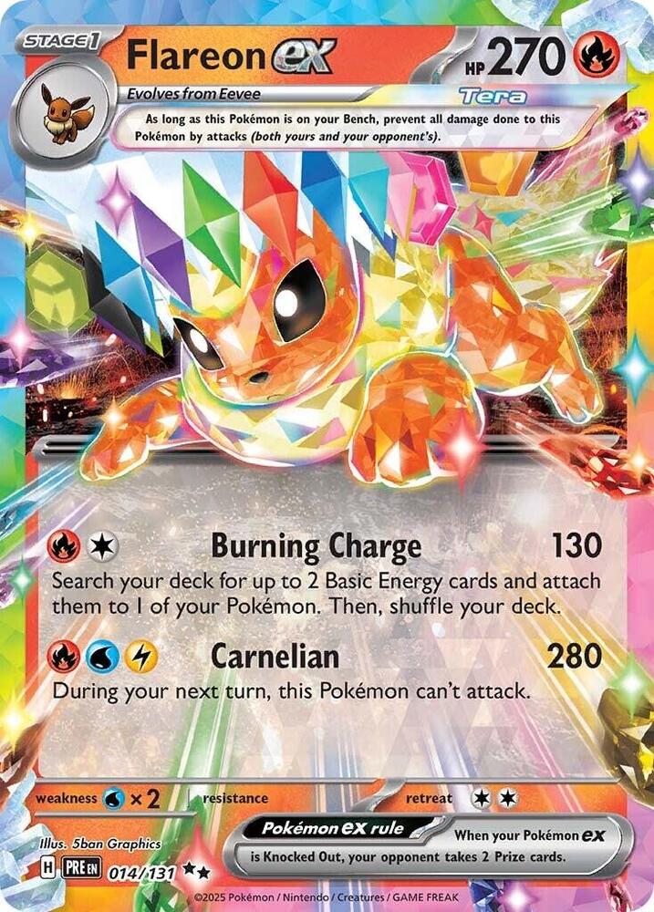 Flareon ex (014/131) Scarlet & Violet: Prismatic Evolutions、mySite、waistdrama