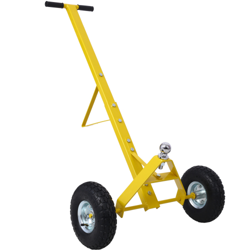 Trailer Dolly with Pneumatic Tires - 600 Lb. Maximum Tongue Weight Capacity,Yellow color、、eastwooduniform