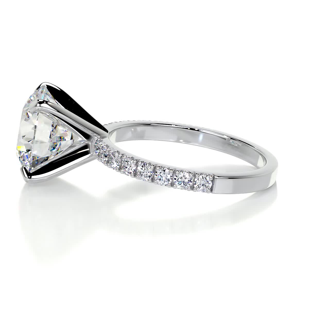 Alison Moissanite & Diamond Ring -18K White Gold (RTS)、mySite、hinf8tx79