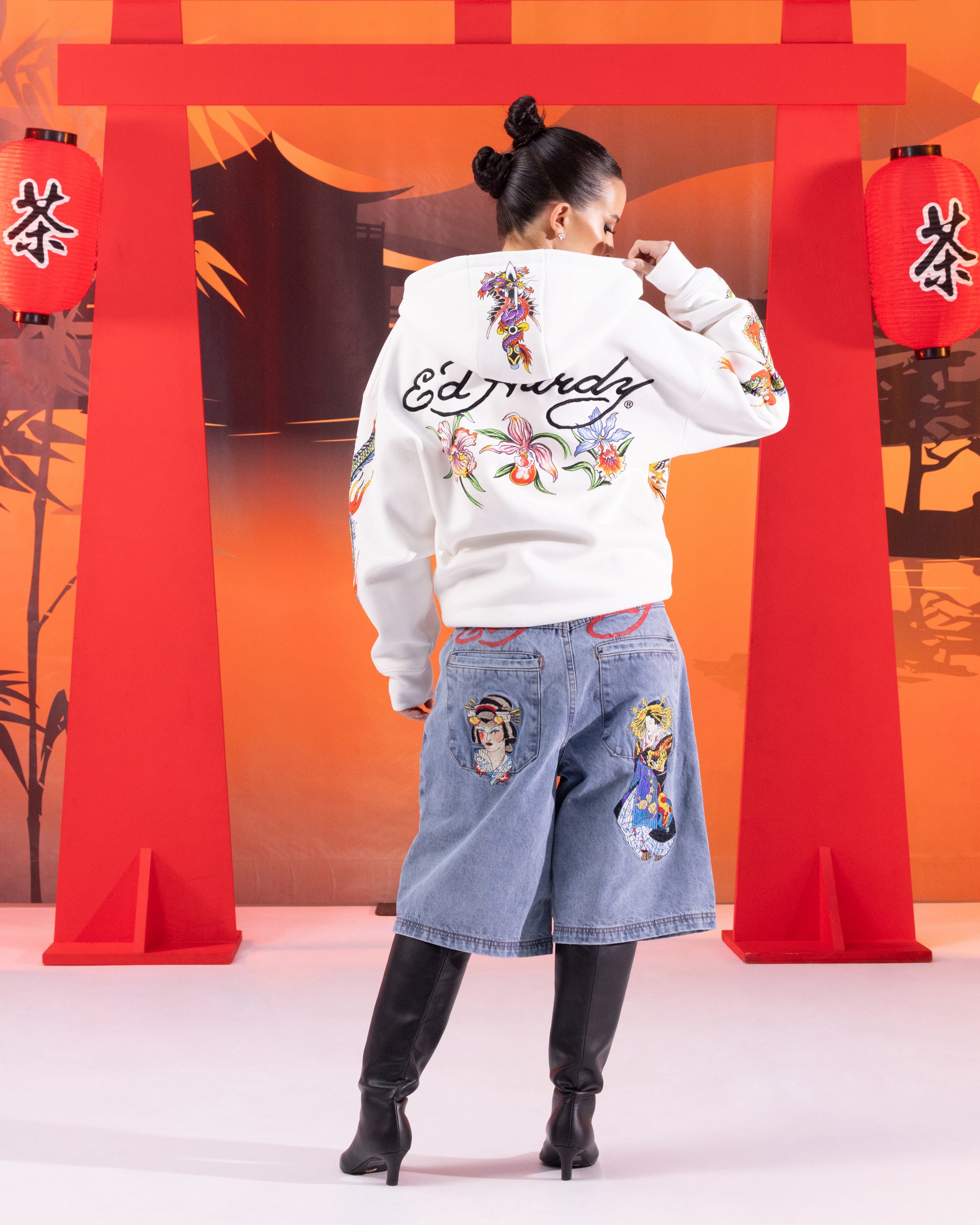 Ed Hardy Floral Zip Hoodie Off White、mySite、zt4zffjzw