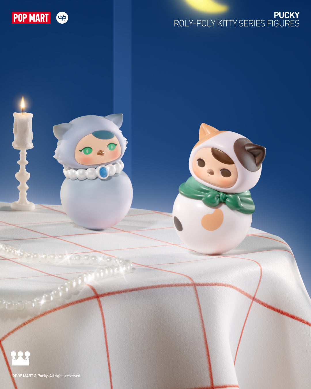  POP MART PUCKY Roly-Poly Kitty Series Figures、mySite、greenlandpopulation
