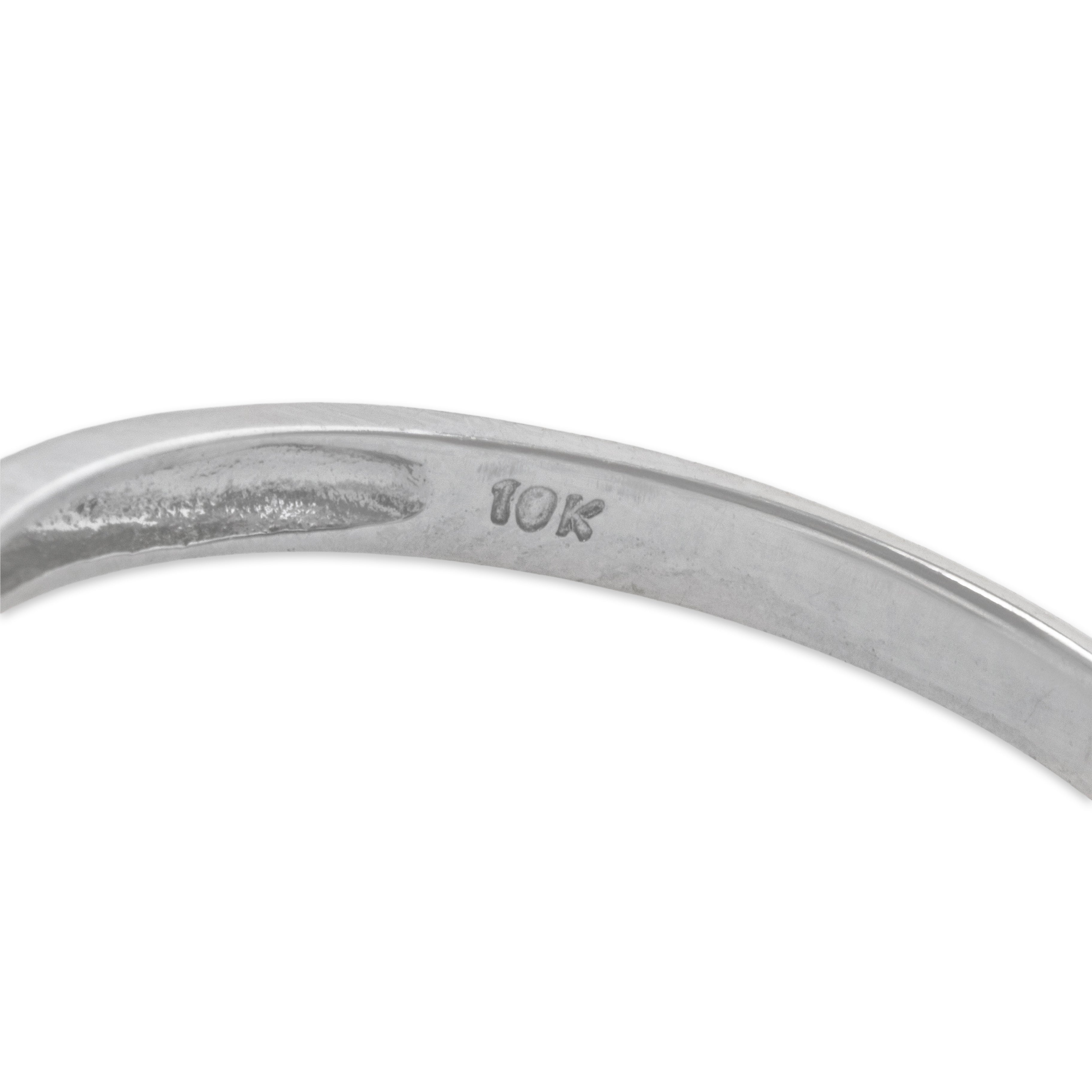 Vintage 10k White Gold 1.5ct Topaz Diamond Flashing Trillion Cut Ring 7.25、mySite、hinf8tx79