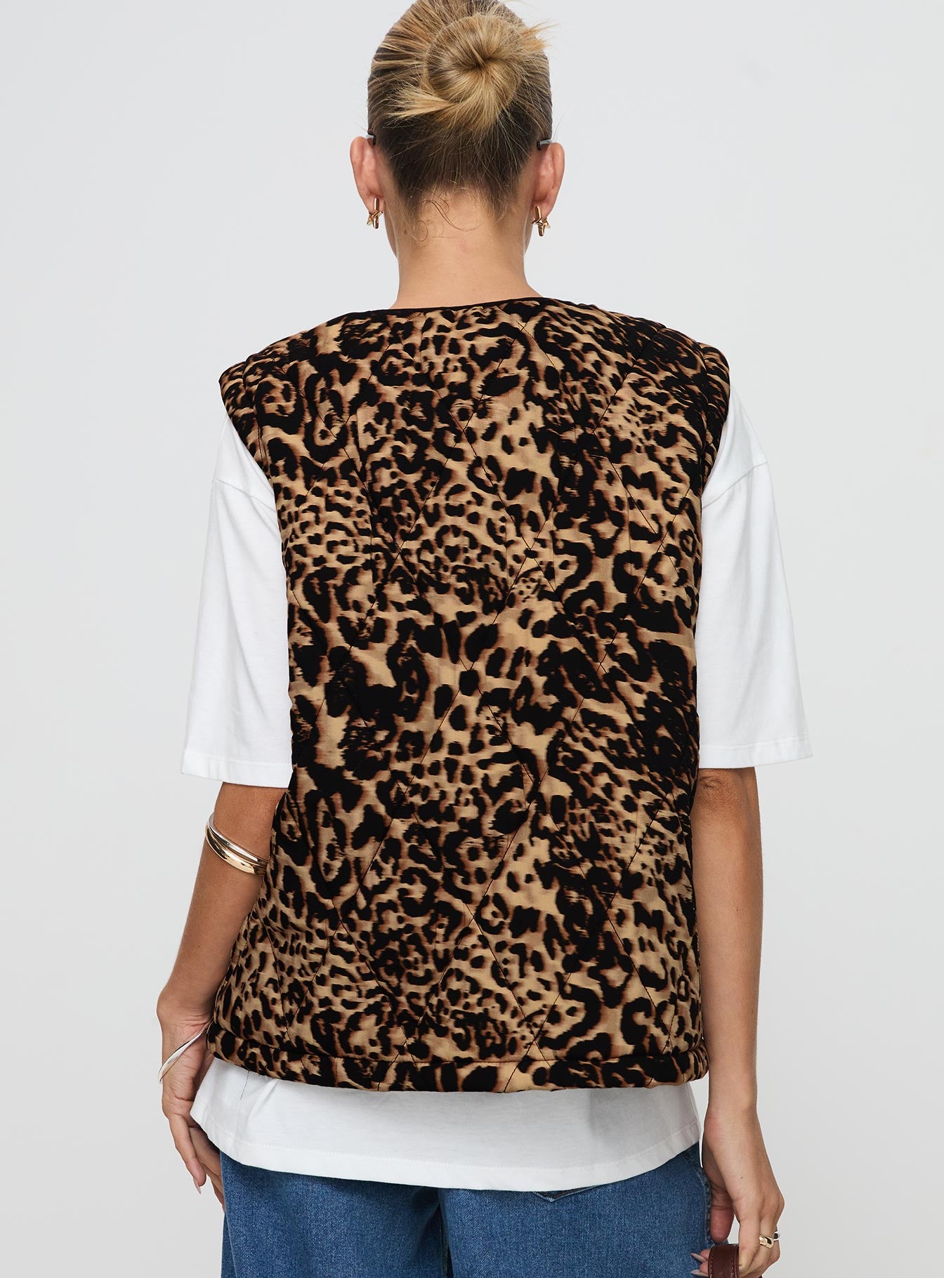 Samual Quilted Vest Leopard、mySite、solidvoid