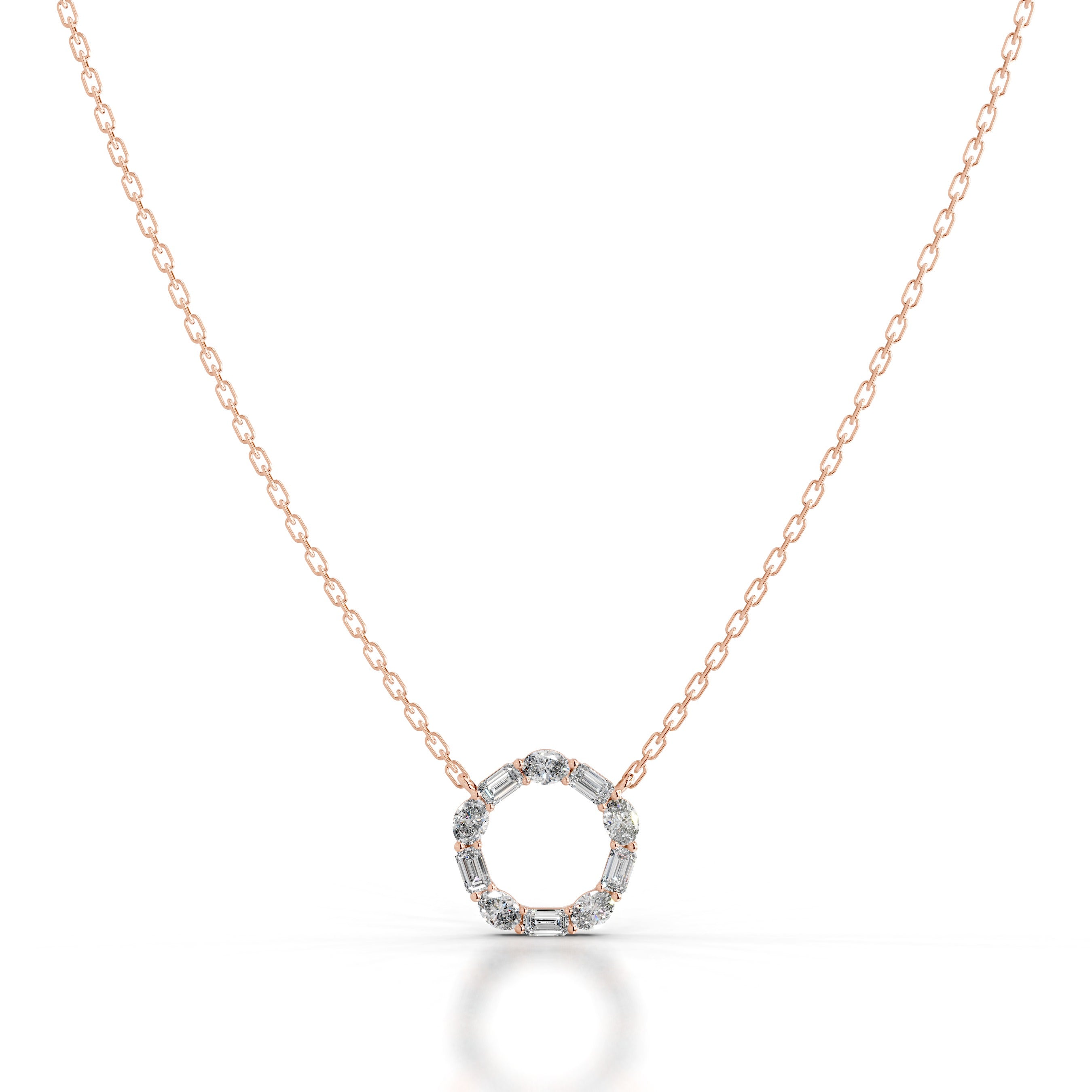 Lottie Diamond Hoop Pendant - 14K Rose Gold、mySite、hinf8tx79