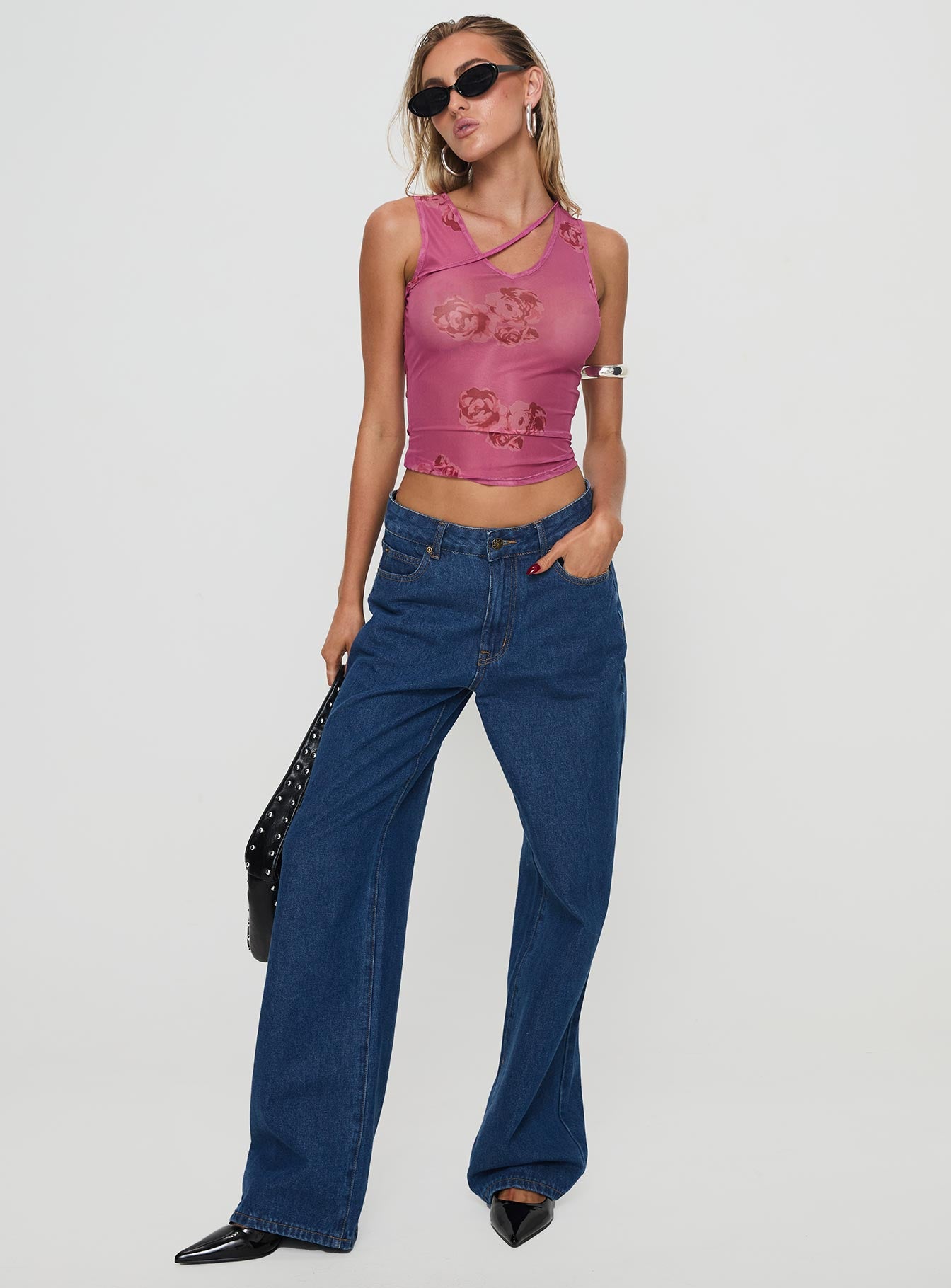 Dangelio Mesh Top Pink、mySite、solidvoid