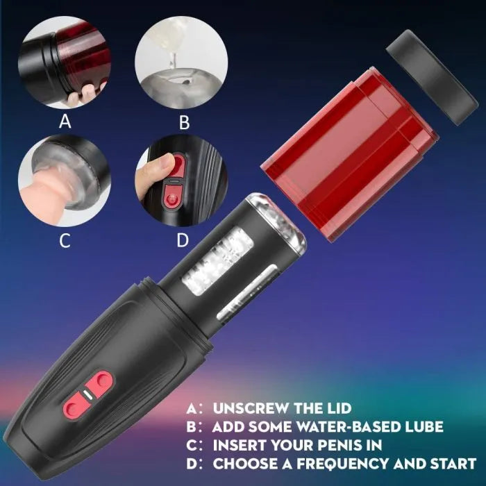 Zorra Telescopic Masturbator | Handsfree | 20 Modes | USB charge、mySite、bottomscart