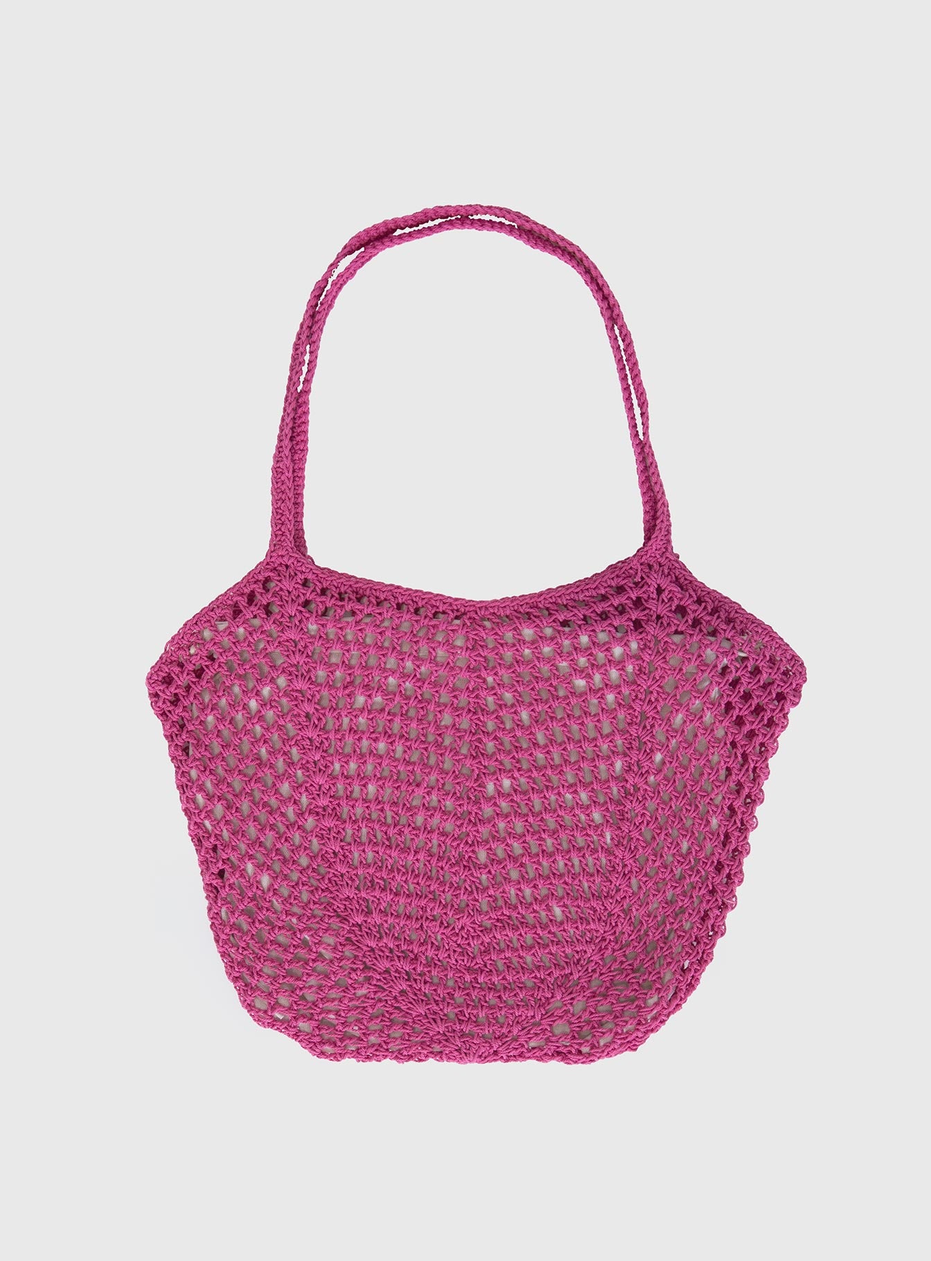 Saddler Crochet Tote Pink、mySite、solidvoid