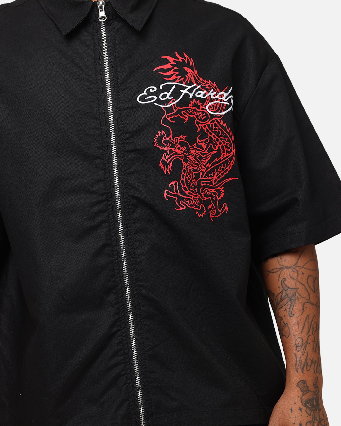 Ed Hardy Dragon Zip Shirt Black、mySite、zt4zffjzw