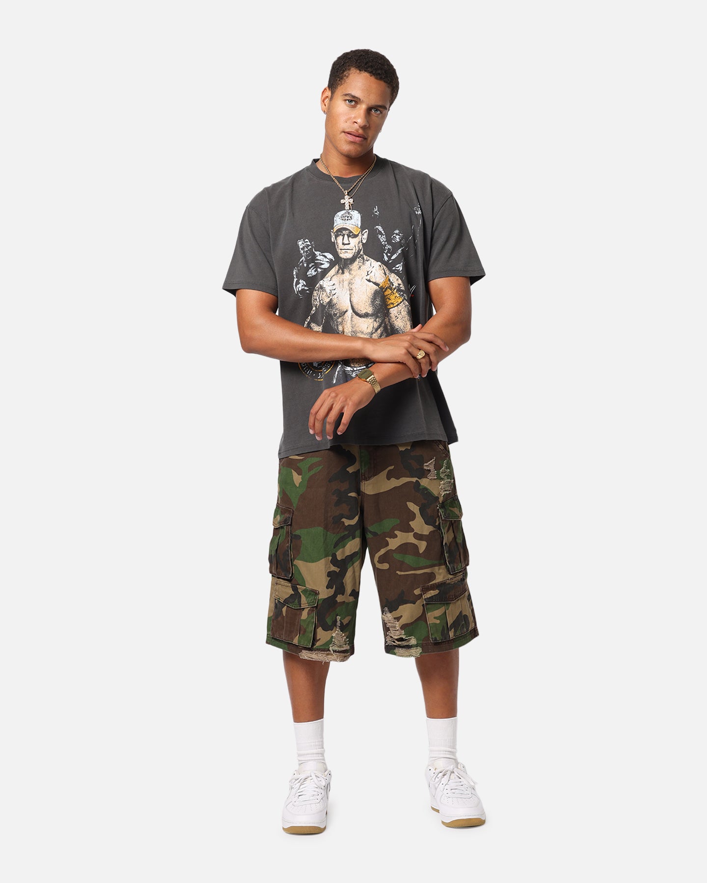 Culture Kings X WWE John Cena Wrestlemania XLI Heavy T-Shirt Black Wash、mySite、zt4zffjzw