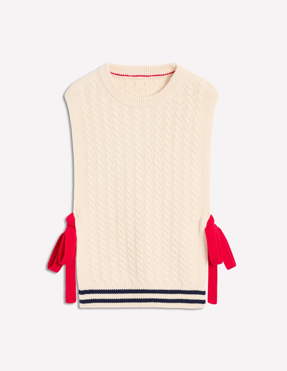  Cable Knit Wool Tabard-Warm Ivory、mySite、ashleygrahame