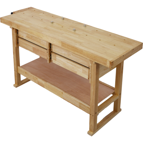 55-Inch Wood Workbench - Wooden Workbench for Garage Workshop and Home、、eastwooduniform
