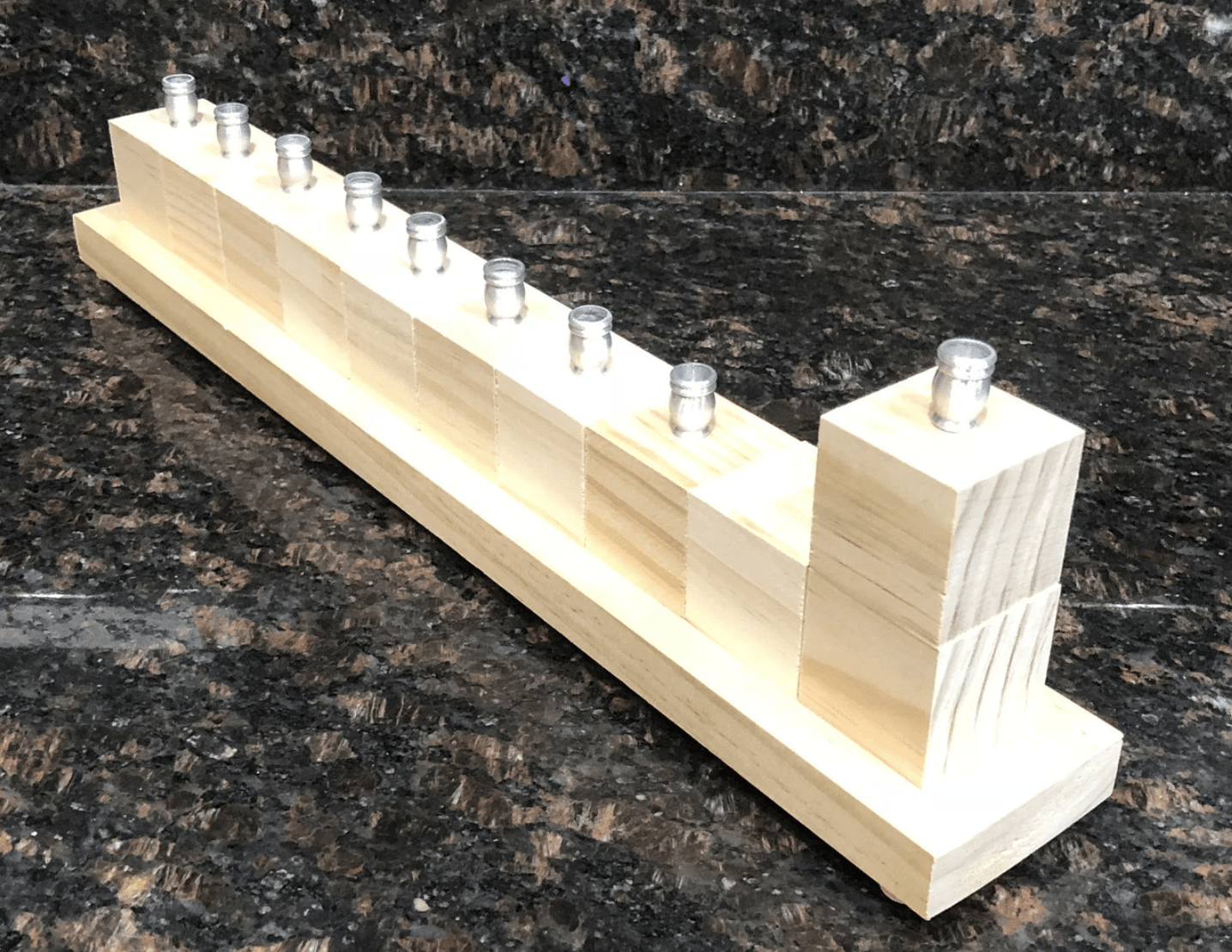 Personalized Wooden Block Name Menorah - Primary or Pastel Colors、mySite、topwebapps