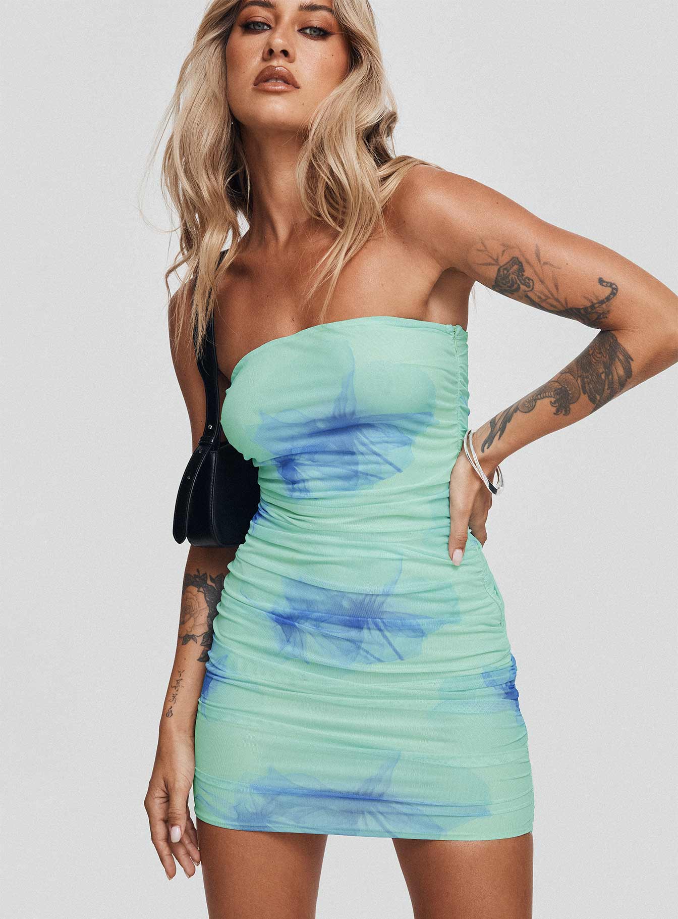 Kalena Mini Dress Blue Floral、mySite、solidvoid