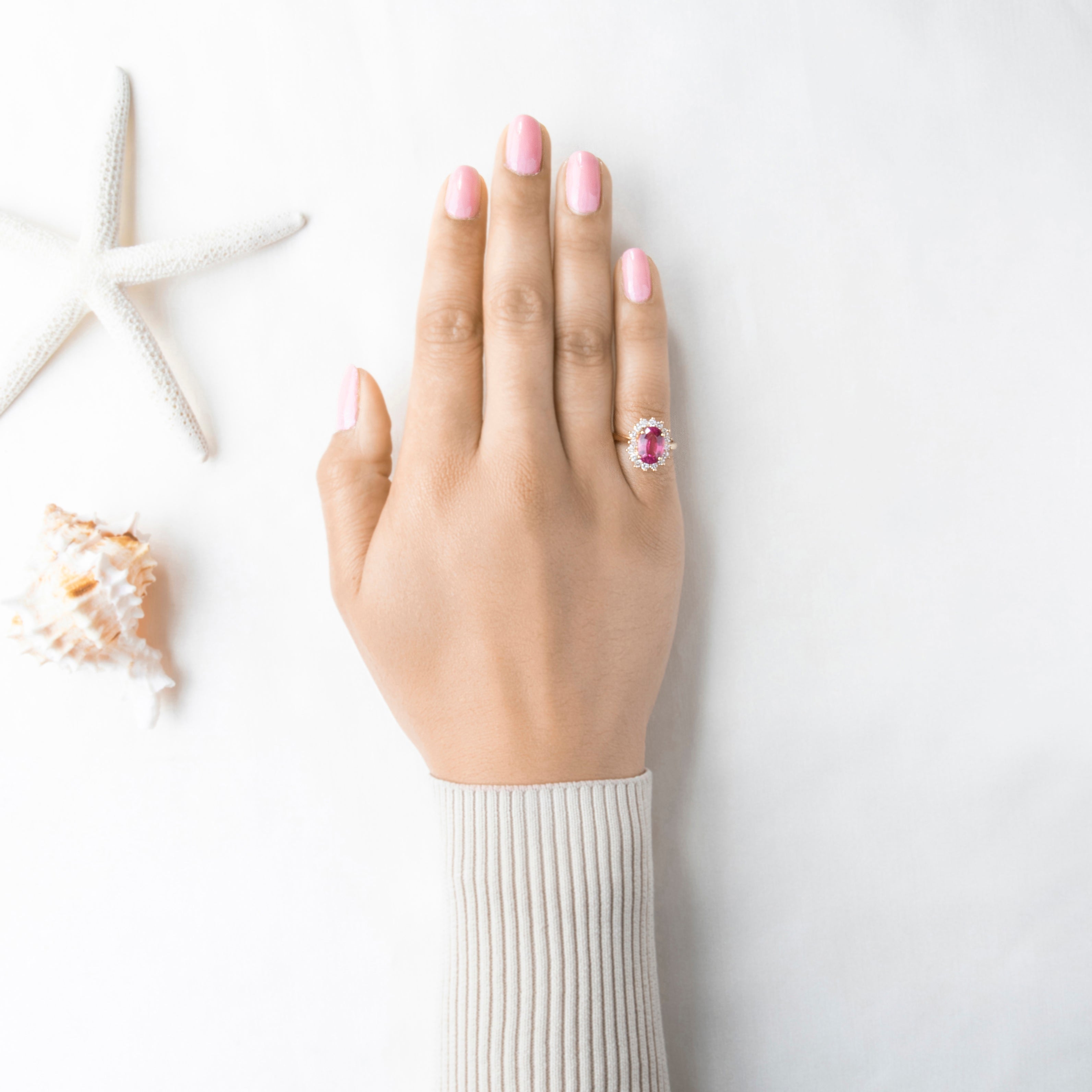 Vintage 14k Yellow Gold 3ct Tourmaline .624cttw Diamond Lovely Halo Ring 6.75、mySite、hinf8tx79