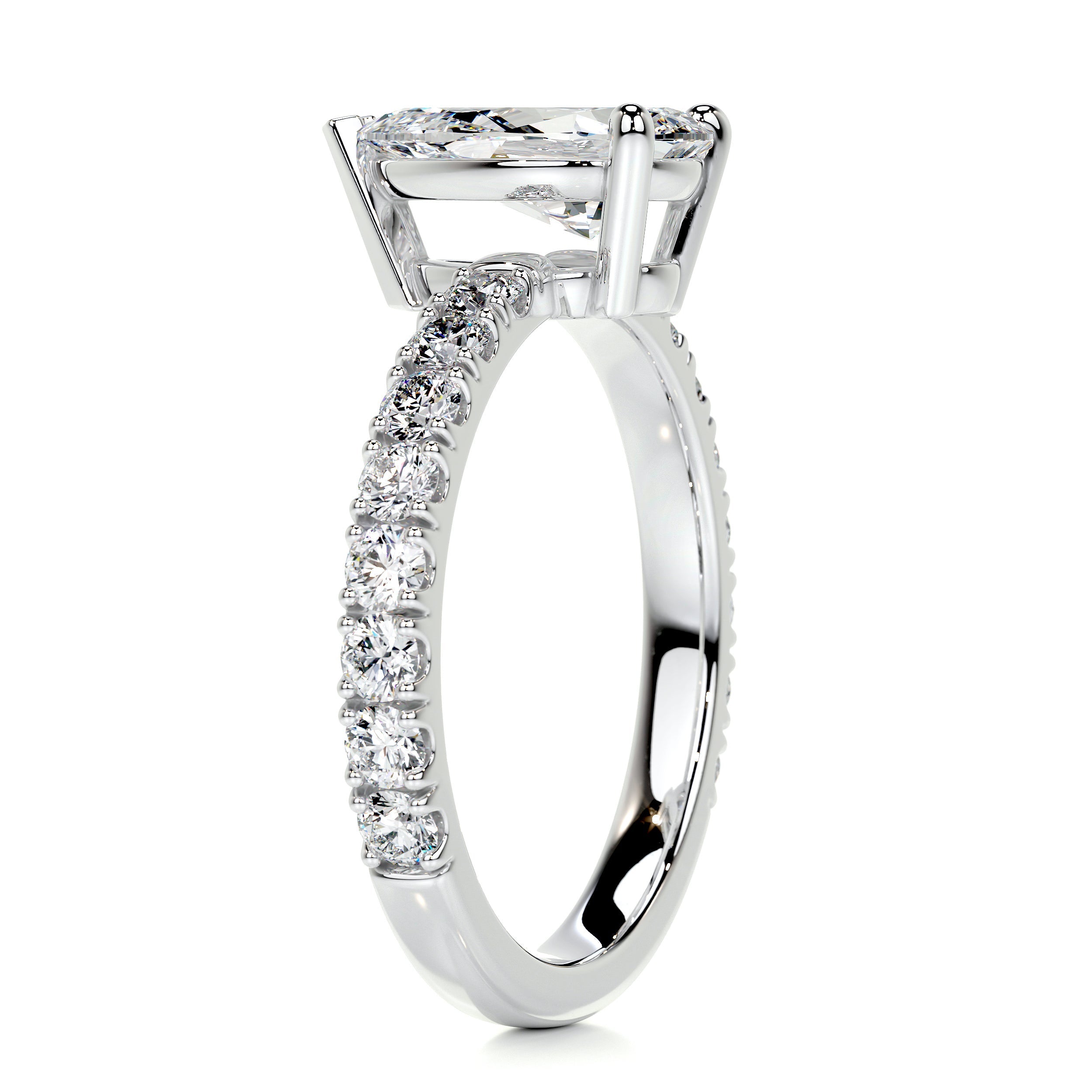 Hailey Diamond Engagement Ring -18K White Gold (RTS)、mySite、hinf8tx79