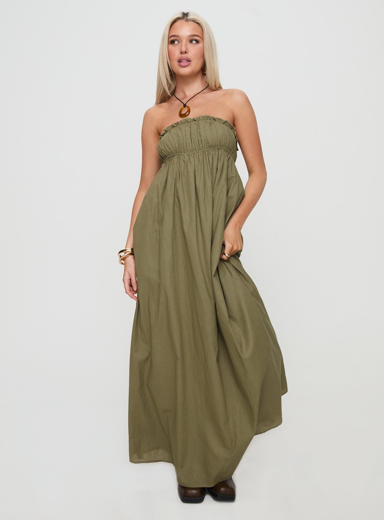 Isannah Maxi Dress Sage、mySite、solidvoid
