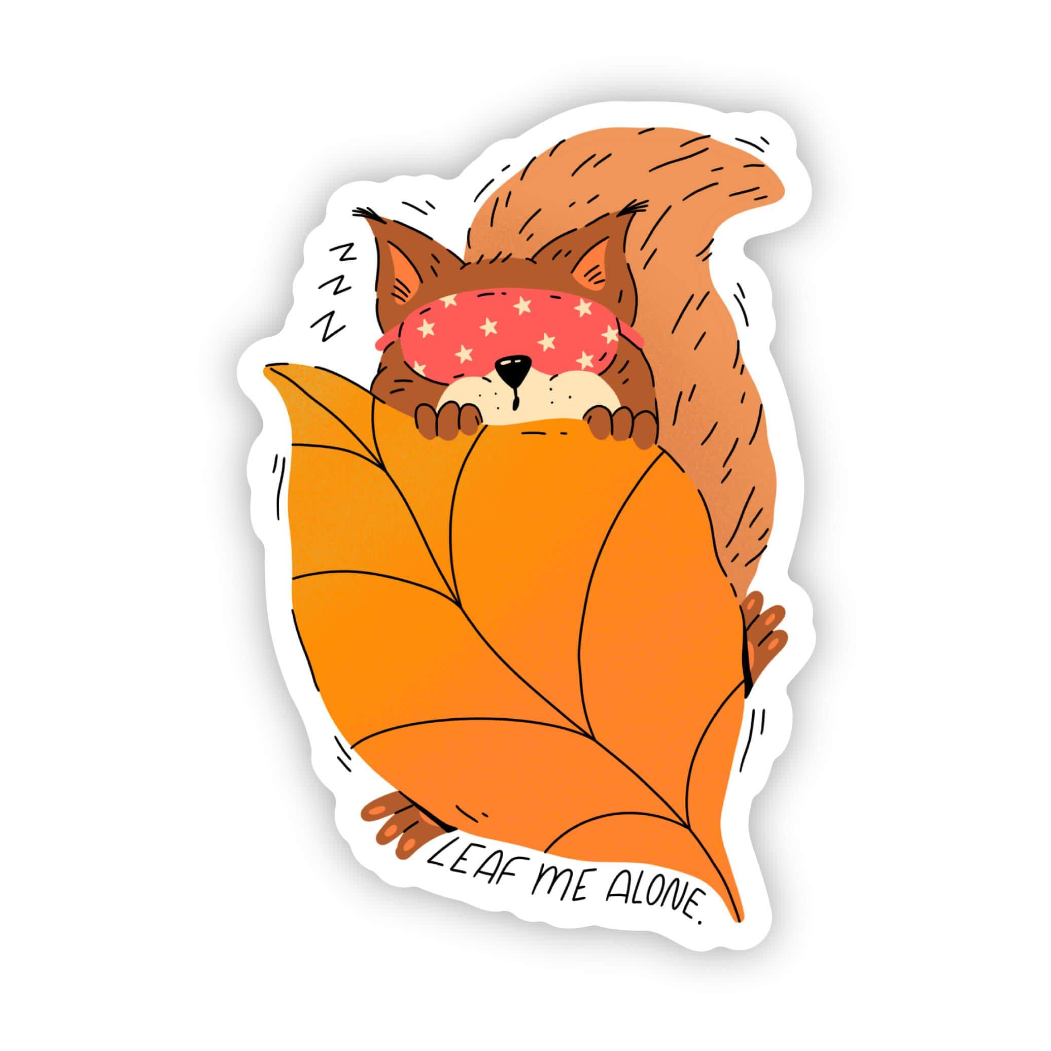  Leaf Me Alone Squirrel Sticker、mySite、elrpsem3k