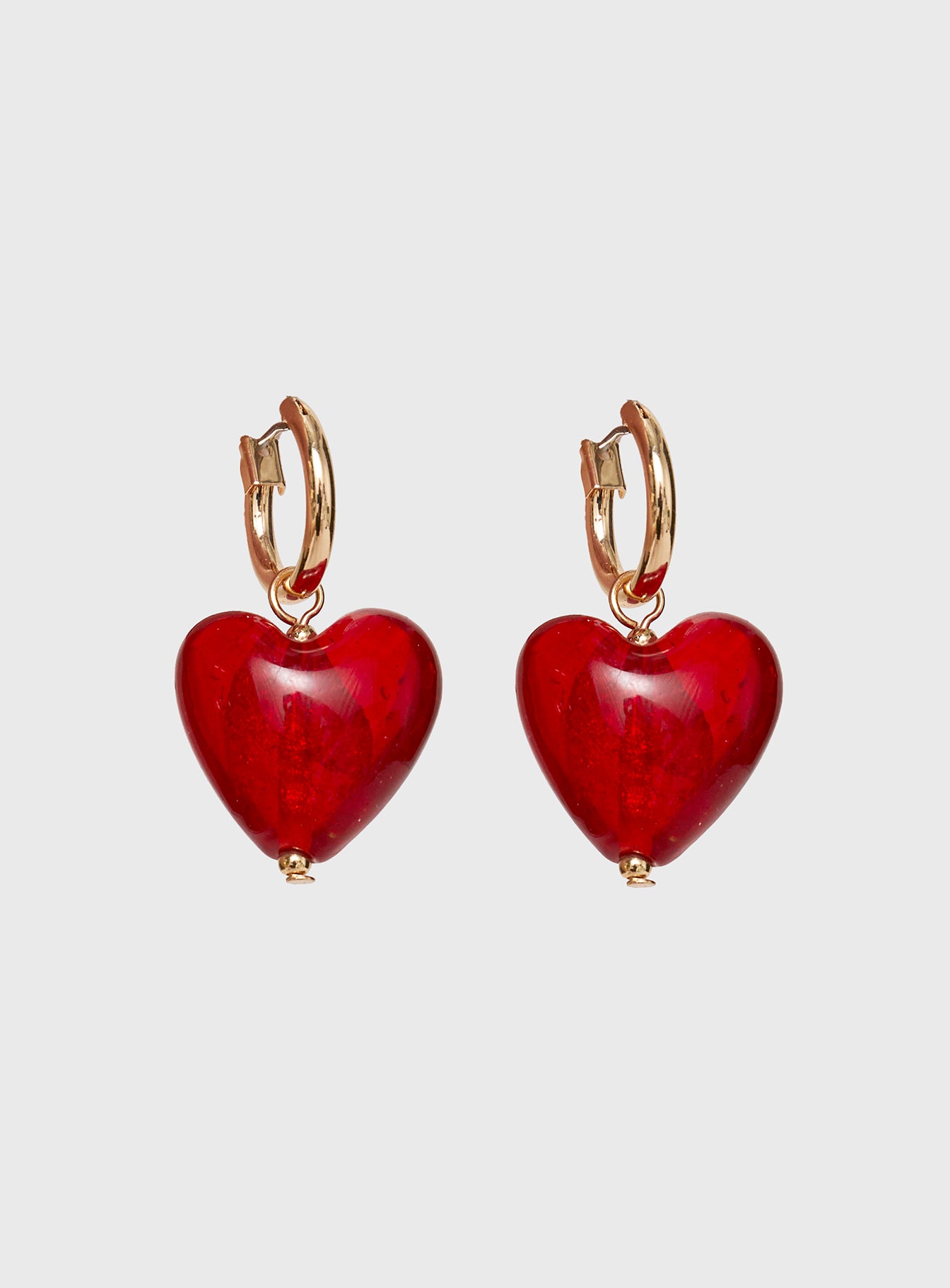 Wild Heart Earrings Gold / Red、mySite、solidvoid