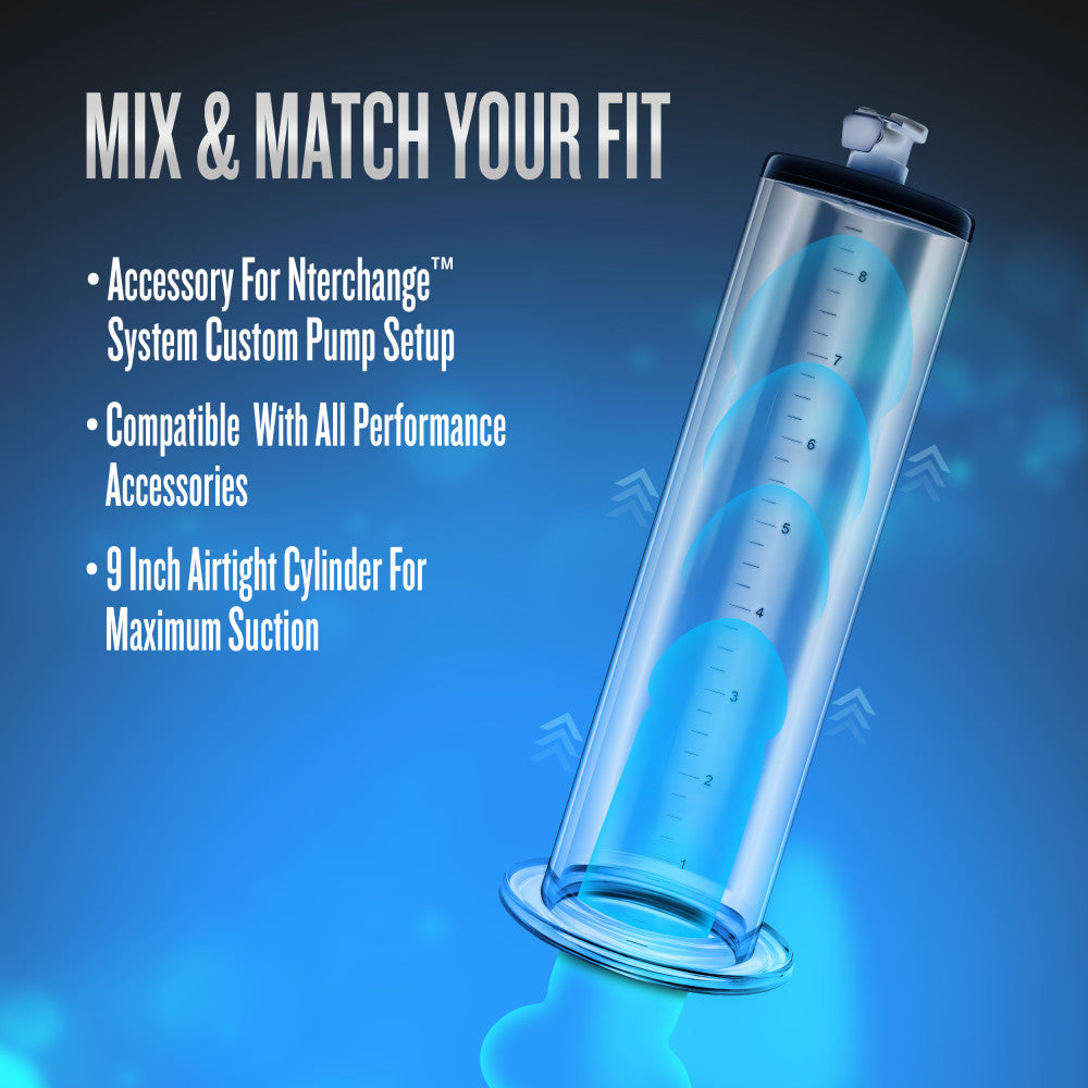 Performance By Blush® | - 9 Inch x 2 Inch Penis Pump Cylinder - Clear、mySite、bottomscart