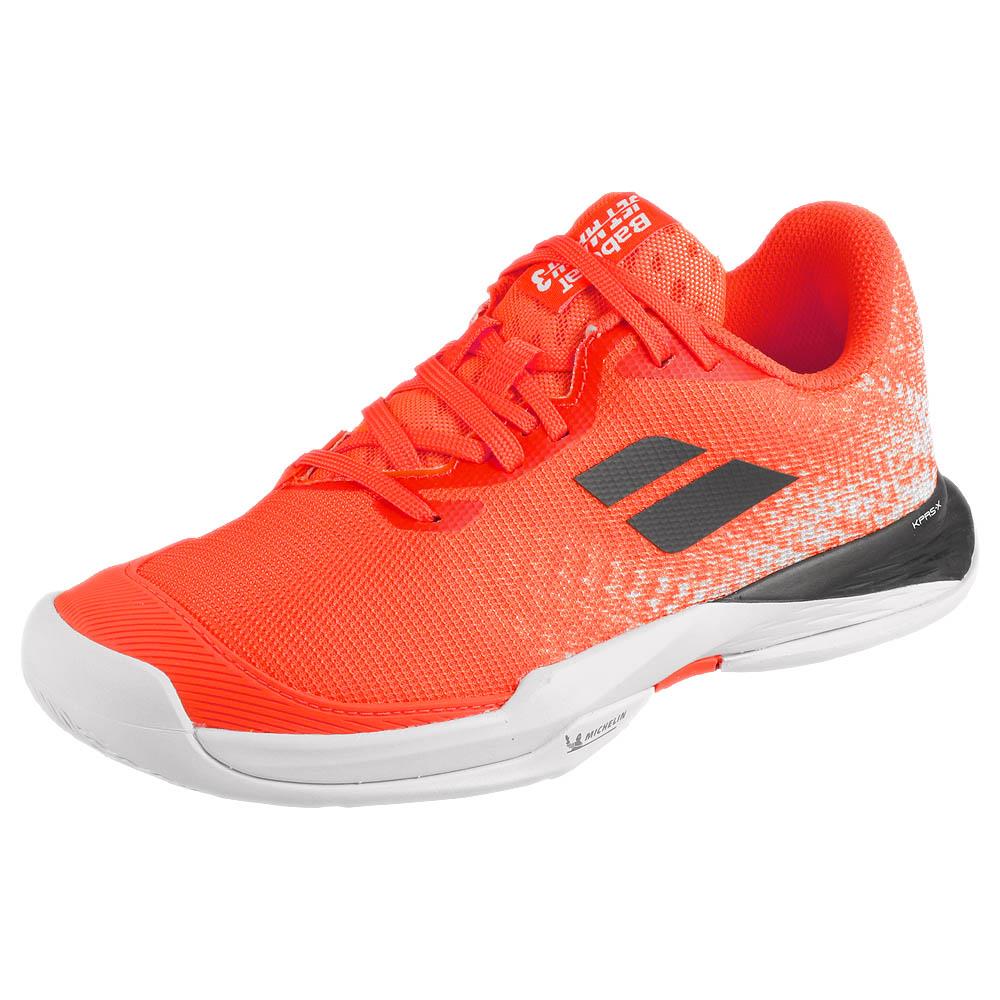 Babolat Junior Jet Mach 3 - AC - Strike Red/White、mySite、neckold