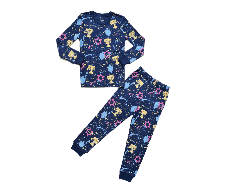 Hanukkah Splatter Paint Pajamas - (Kids Unisex Sizes 2T - 12)、mySite、topwebapps