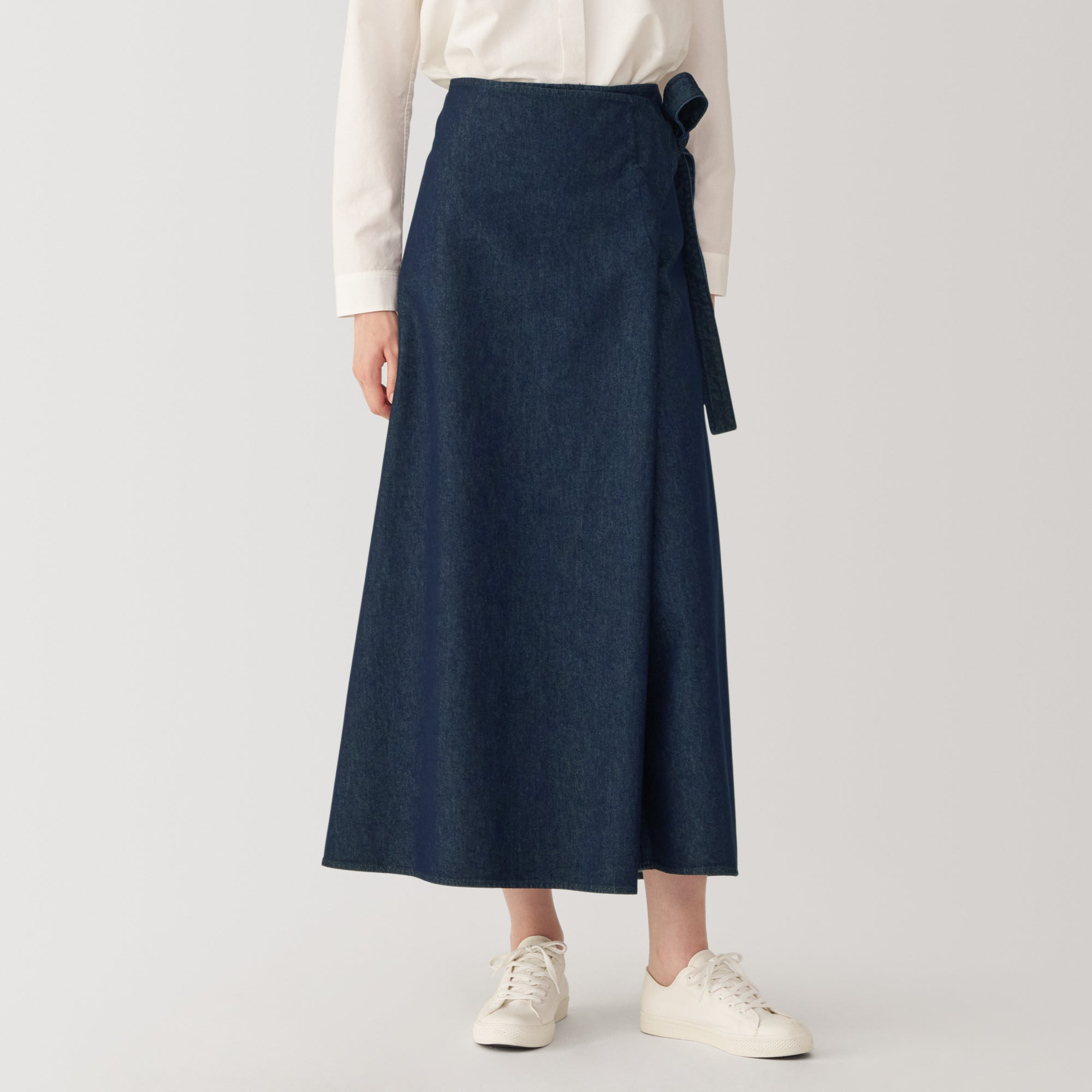  Labo Women's Washi Blend Denim Wrap-Around Skirt、mySite、sugarbowlscore