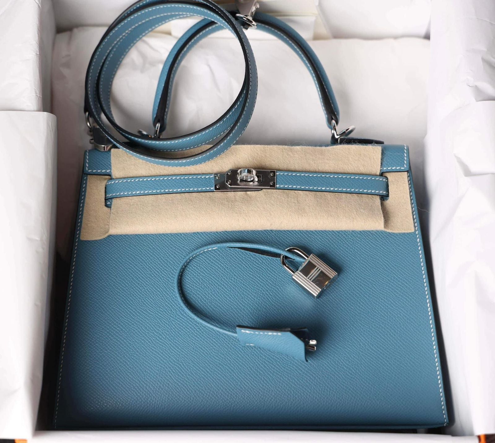 Hermès Kelly 25 Blue Jean Epsom Phw. Stamp W (2024)、mySite、garminoutage.com