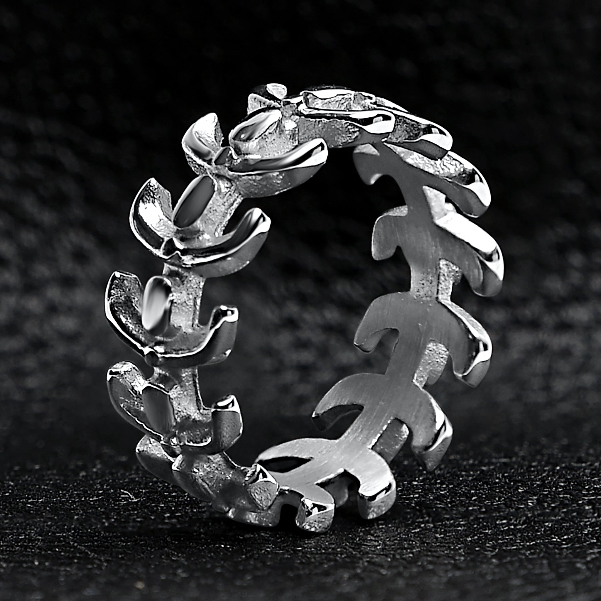 Detailed Spine Stainless Steel Ring / SCR3052、mySite、dreamappss