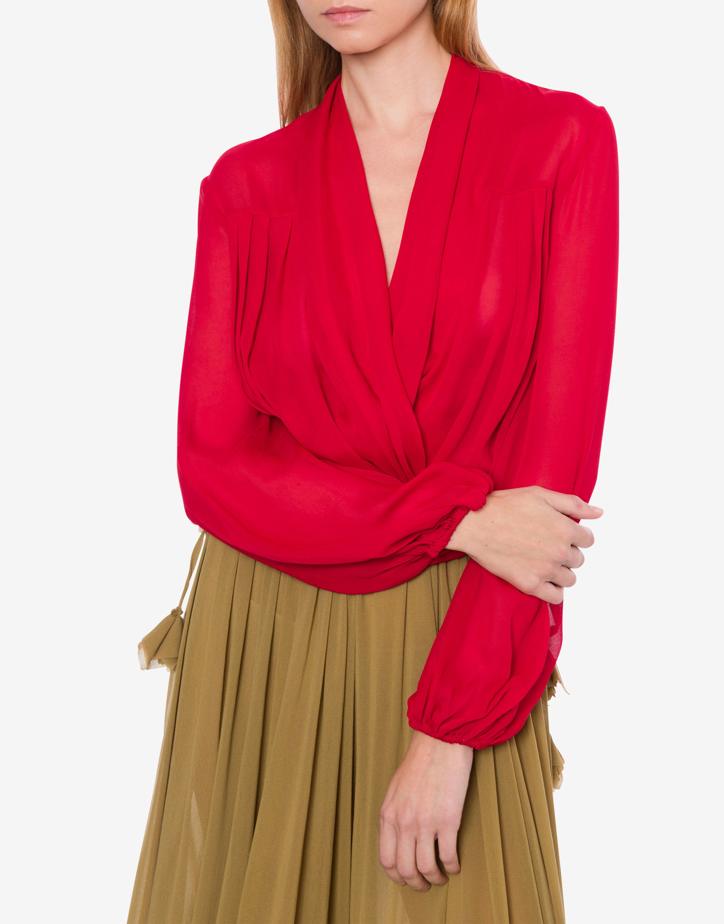 Blusa in georgette di misto seta、mySite、aoinhome