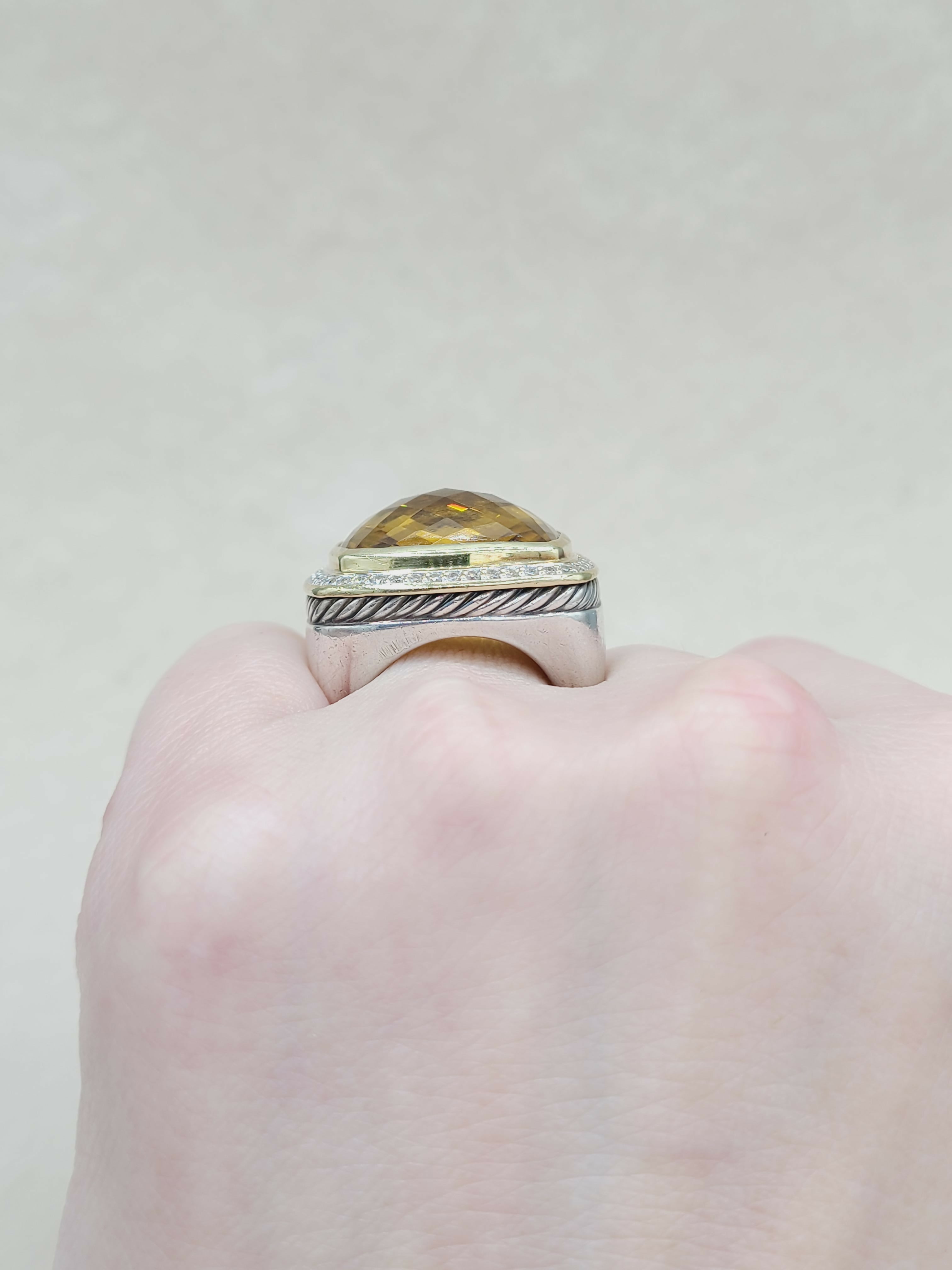 David Yurman Albion Ring 20mm Citrine & Diamonds、mySite、hinf8tx79