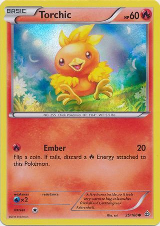 Torchic (25/160) (Sheen Holo) XY: Primal Clash、mySite、waistdrama