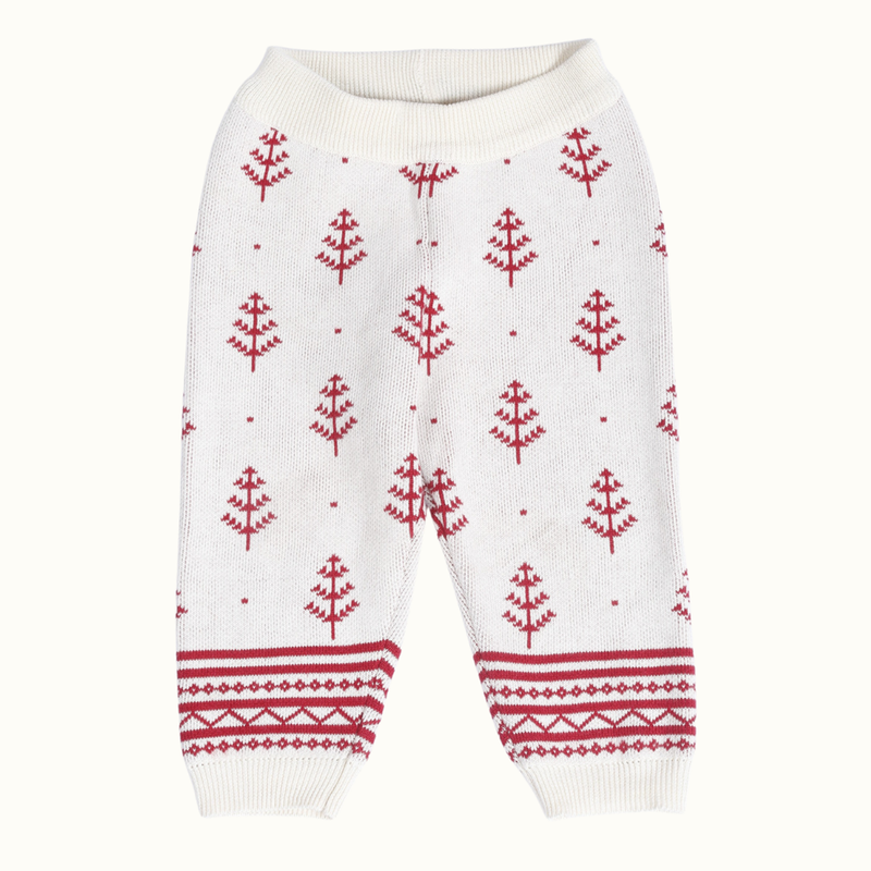 Cotton Jacquard Sweater & Lower Set | Penguine Printed | Navy Blue & Pink | Set of 2、mySite、camillekostekn