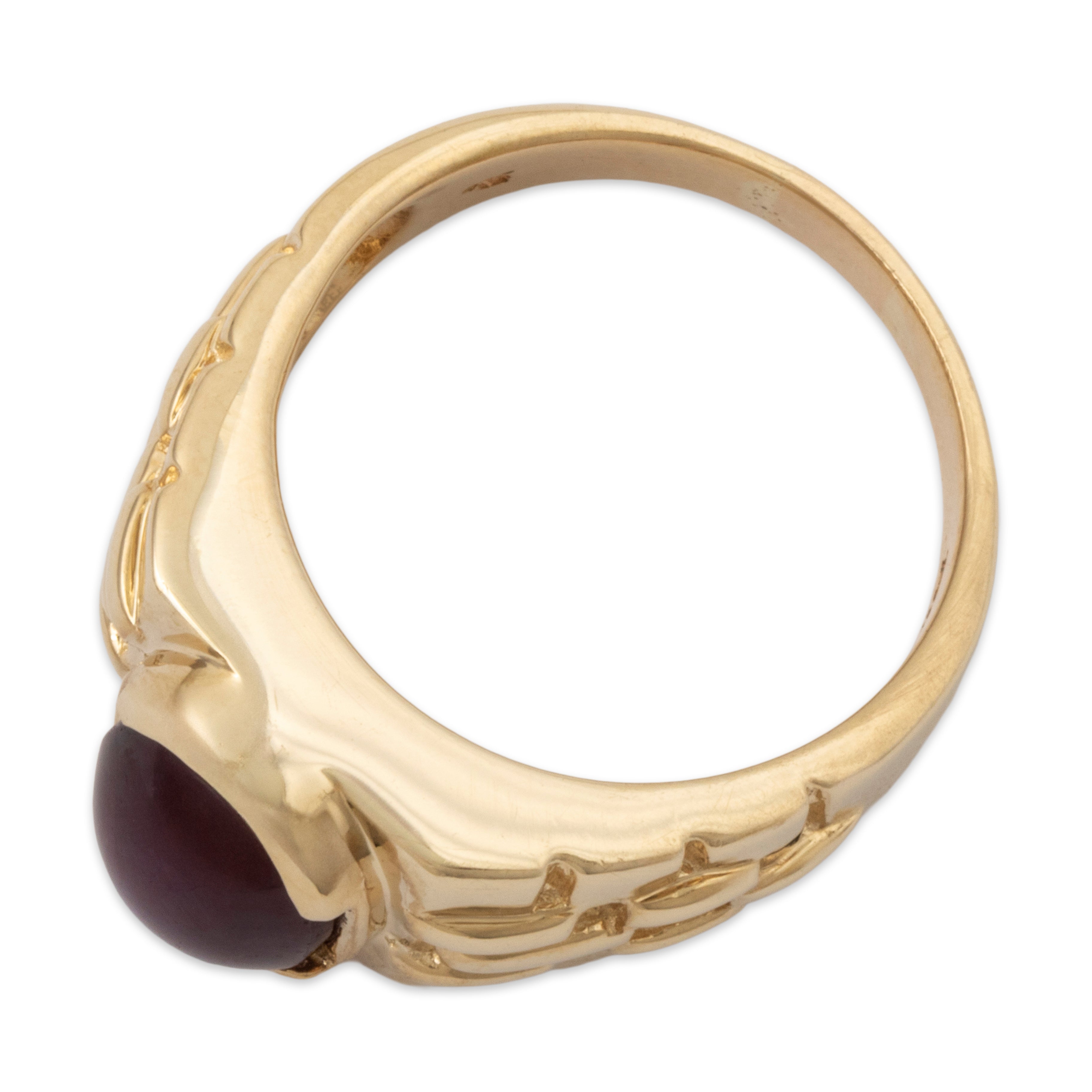 Vintage 14k Yellow Gold 3.9ct Star Ruby Signet Statement Ring 8.50、mySite、hinf8tx79