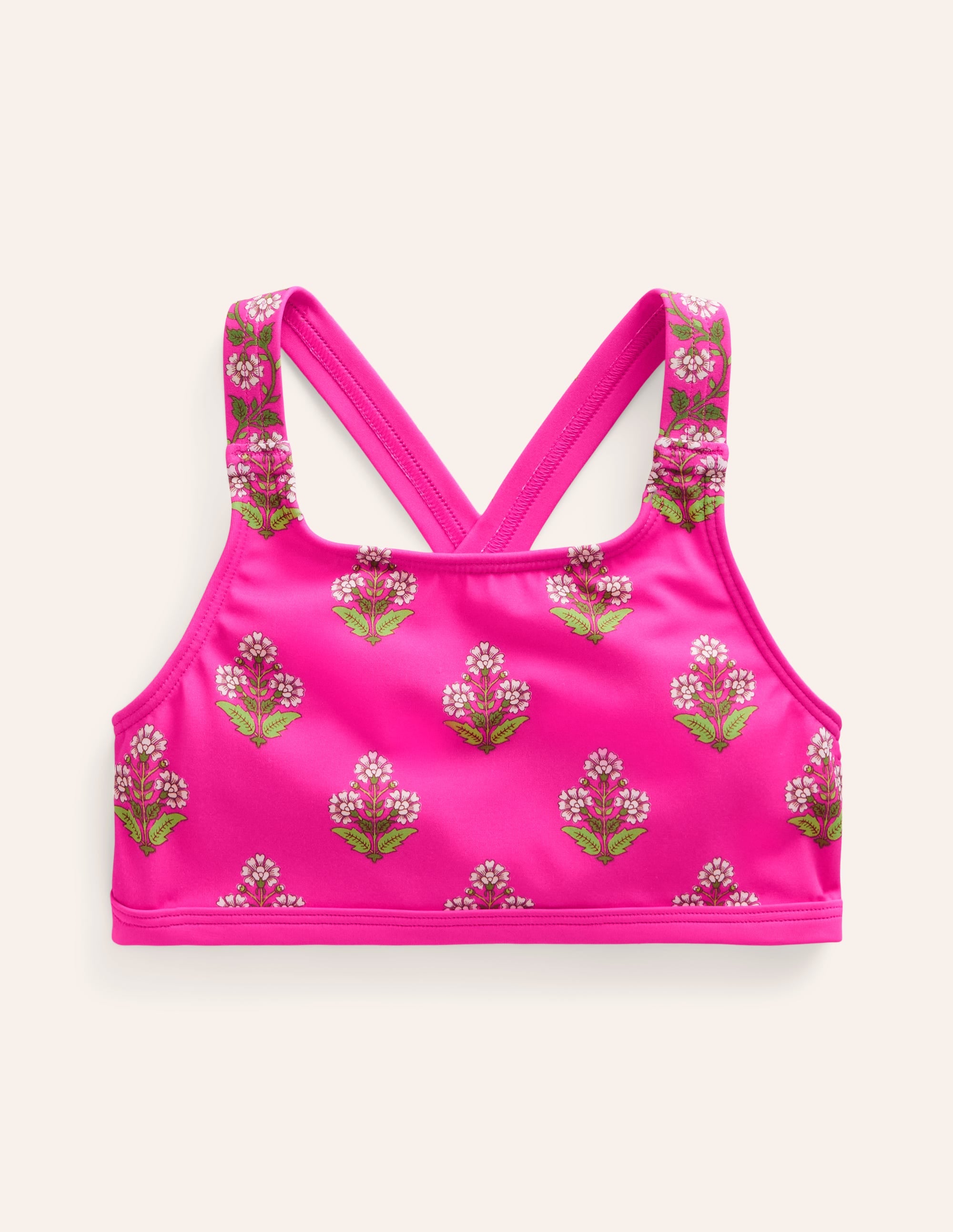  Cross Back Bikini Top-Pink Small Woodblock、mySite、ashleygrahame