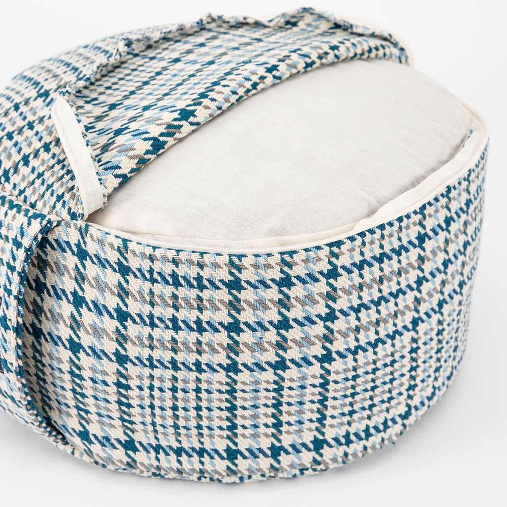 Houndstooth Plaid Buckwheat Hull Zafu、mySite、topwebapps