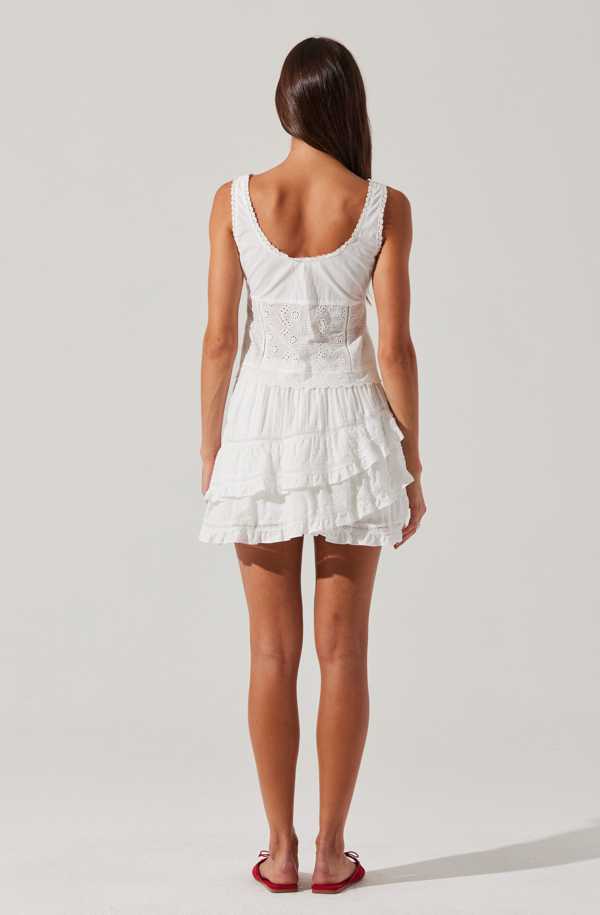 Kensley Eyelet Tie-Front Top、mySite、solidvoid