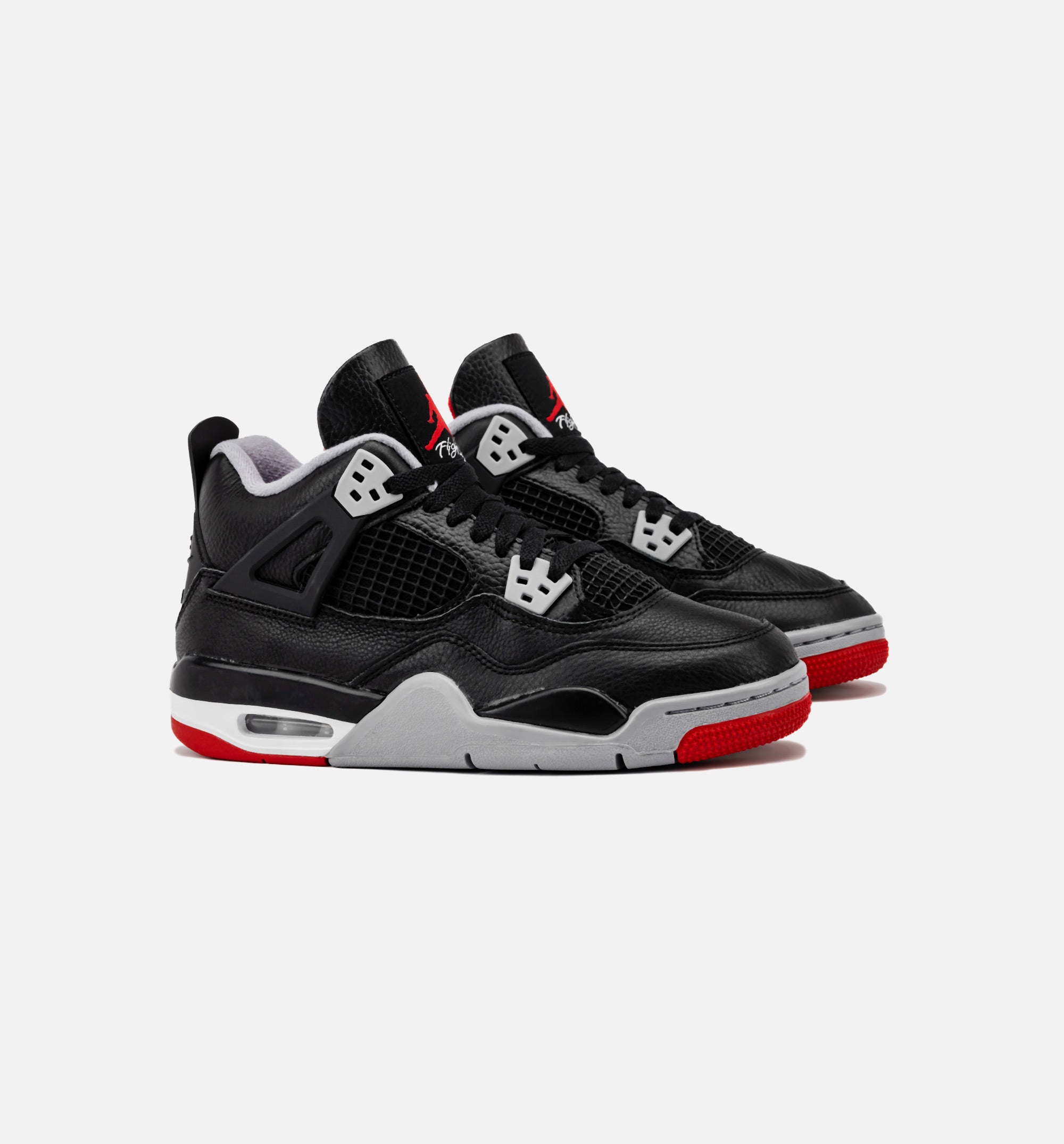 Air Jordan 4 Retro Bred Reimagined Grade School Lifestyle Shoe - Black/Fire Red/Cement Grey/Summit White、mySite、dreamappss