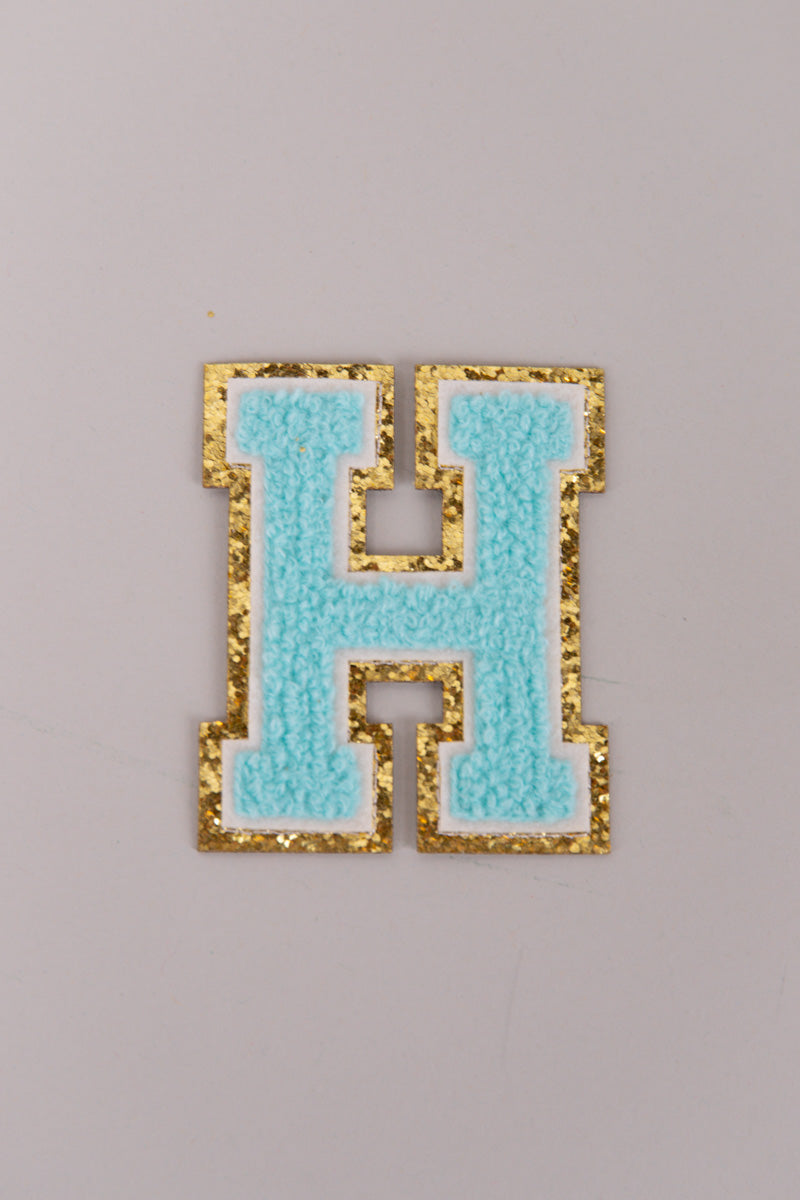 Chenille Adhesive Letter Patches- Blue 5.5cm、mySite、hinf8tx79
