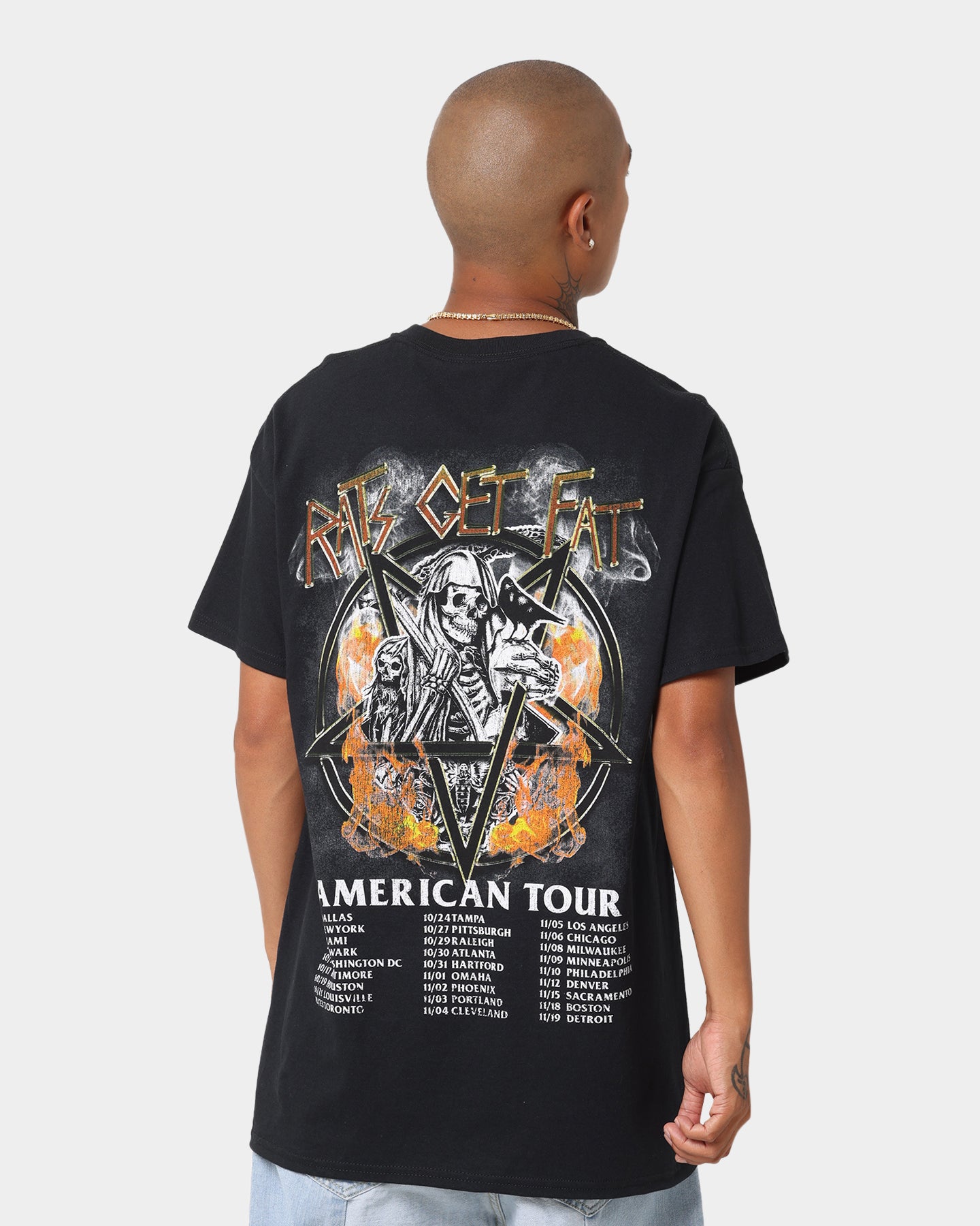 Rats Get Fat American Tour Vintage T-Shirt Black、mySite、zt4zffjzw