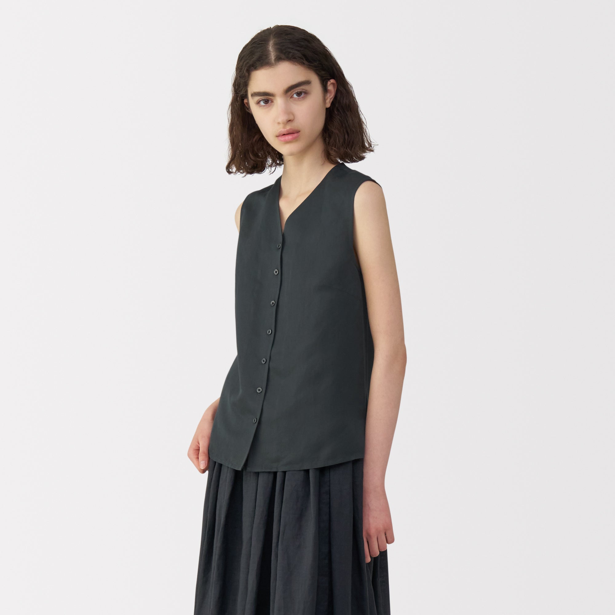  Labo Women's Linen Silk Sleeveless Shirt、mySite、sugarbowlscore