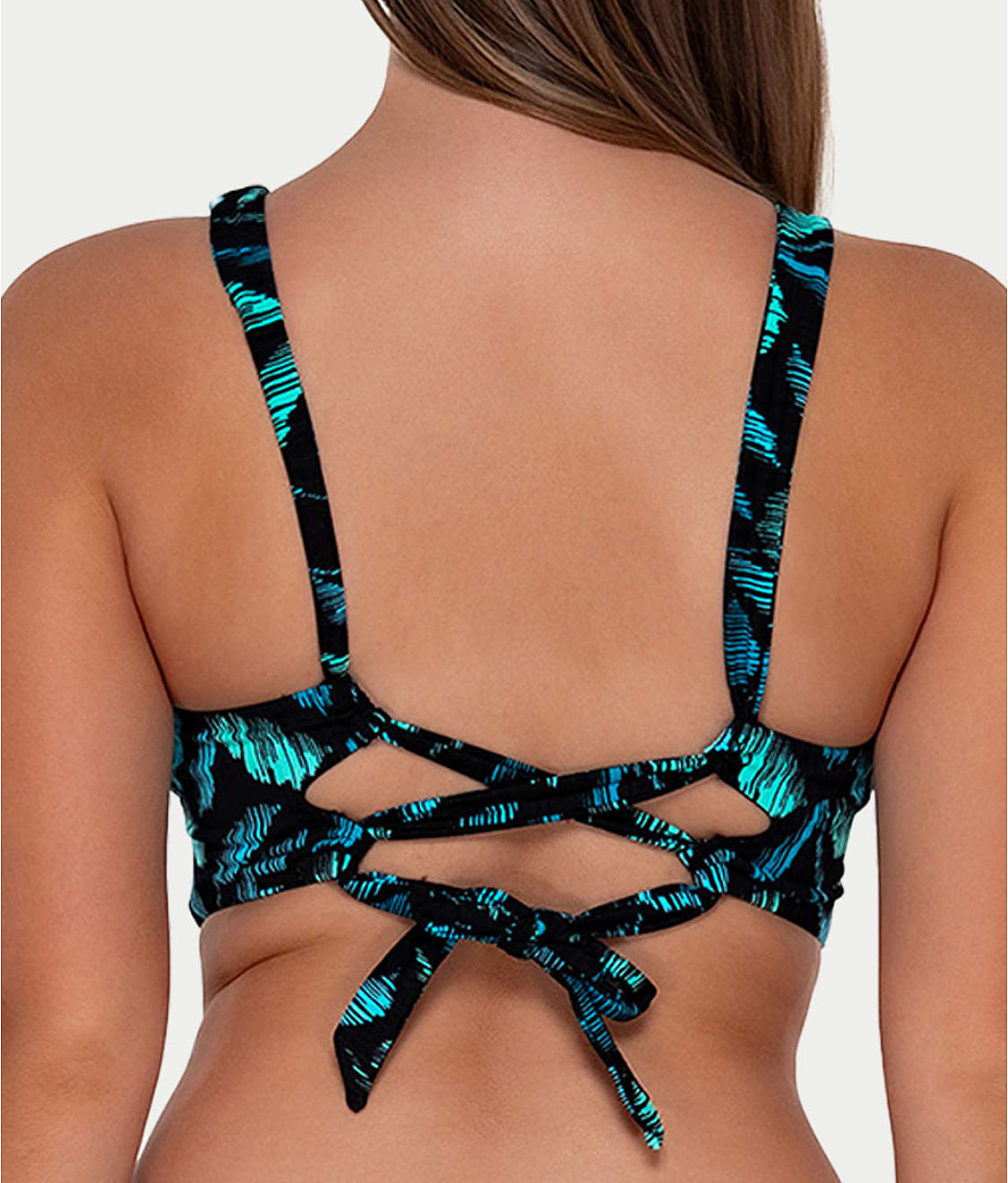 Printed Elsie Underwire Wrap Bikini Top、mySite、bengalsvssteelers