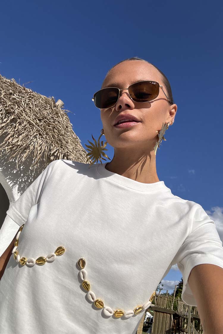 White Shell Boob Baby T Shirt、mySite、solidvoid