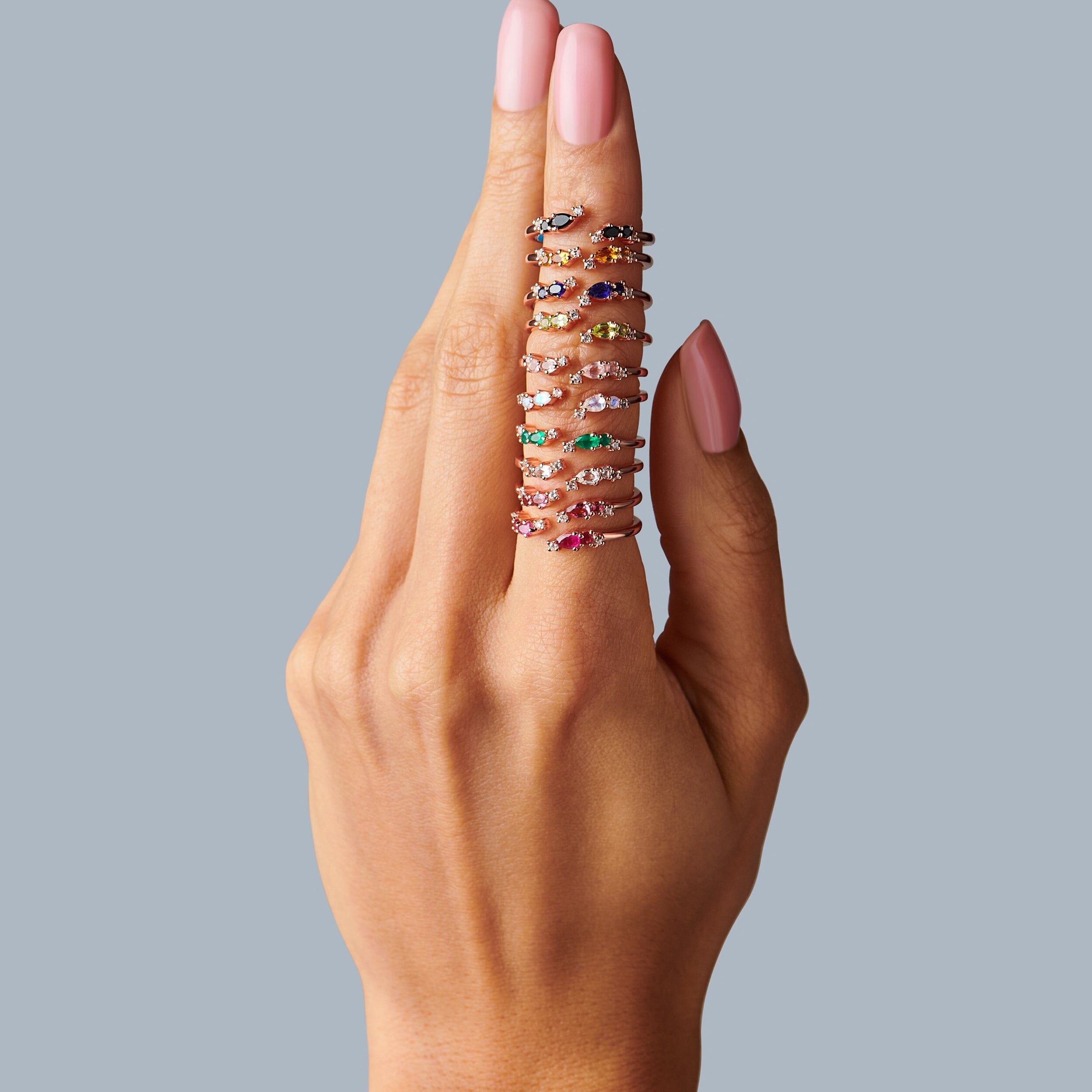 Adjustable White Topaz Ring Flourish - April Birthstone、mySite、hinf8tx79