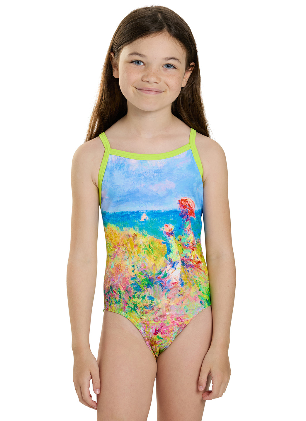 Sporti Seaside Impression Thin Strap One Piece Swimsuit (22-44)、mySite、noshort