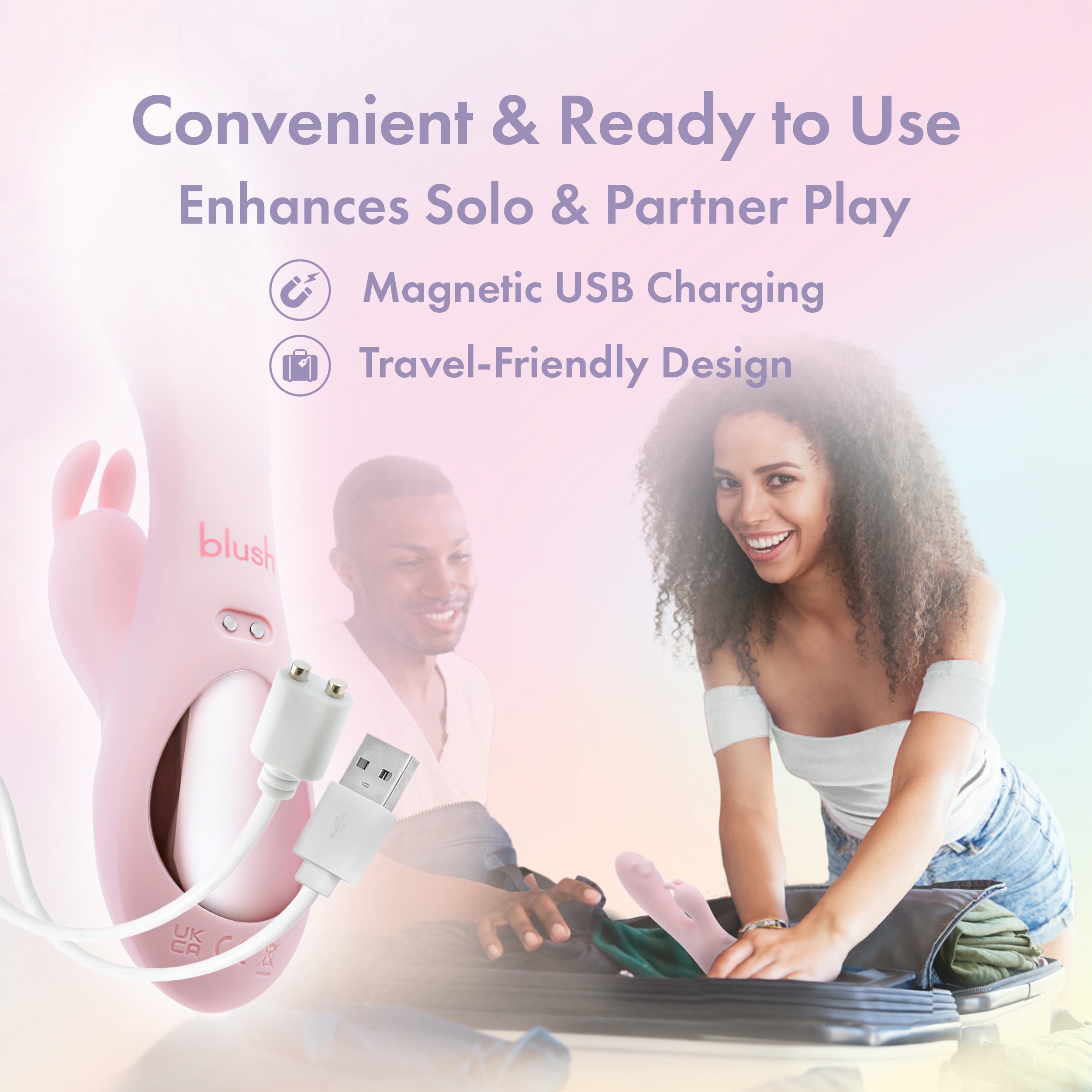 Play With Me By Blush® | Fairy Flutter - 7.75 Inch G Spot Clitoral Rabbit - 10 Dual Vibrations - 360° Massaging - Silicone - Pink、mySite、bottomscart
