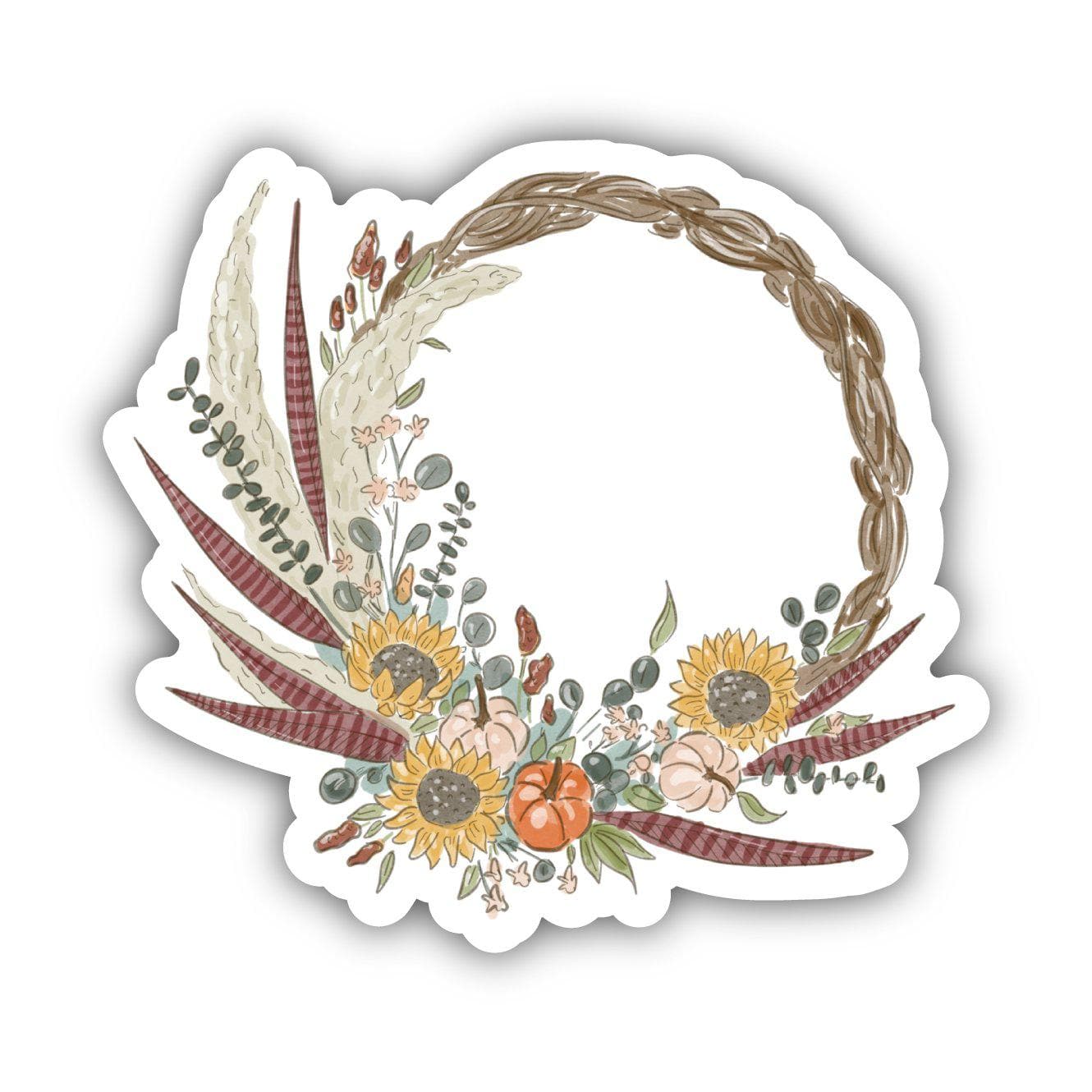  Circular Floral Boquet Fall Sticker、mySite、elrpsem3k