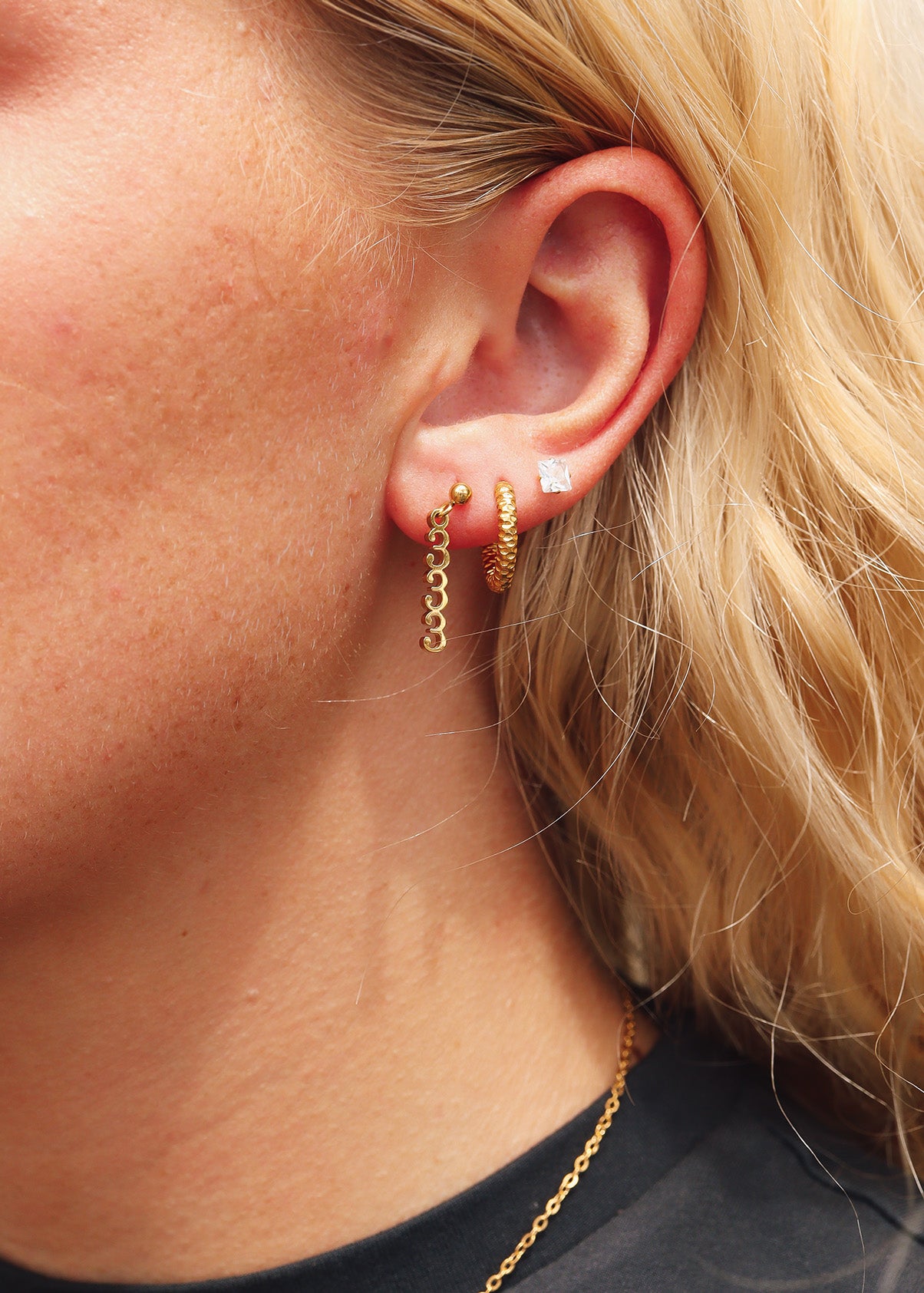 18K Gold PVD Stainless Steel Angel Number Earrings / ERJ0045、mySite、dreamappss